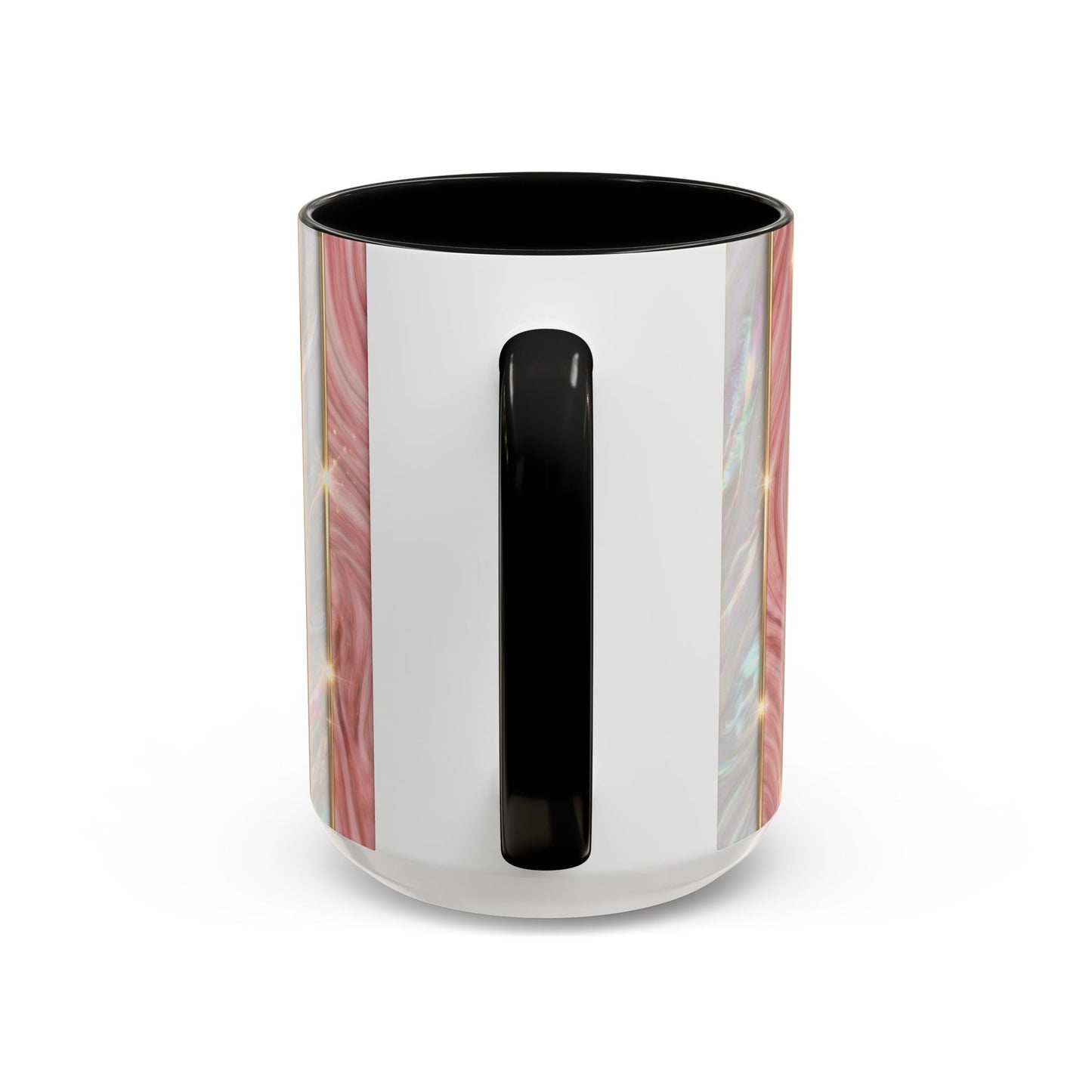 Pink Marble Coffee Mug, Gold Stripe Faux Agate Cup, Glam Desk Accessory, Elegant Tea Mug, Luxury Gift for Her, Chic Office Desk Decor