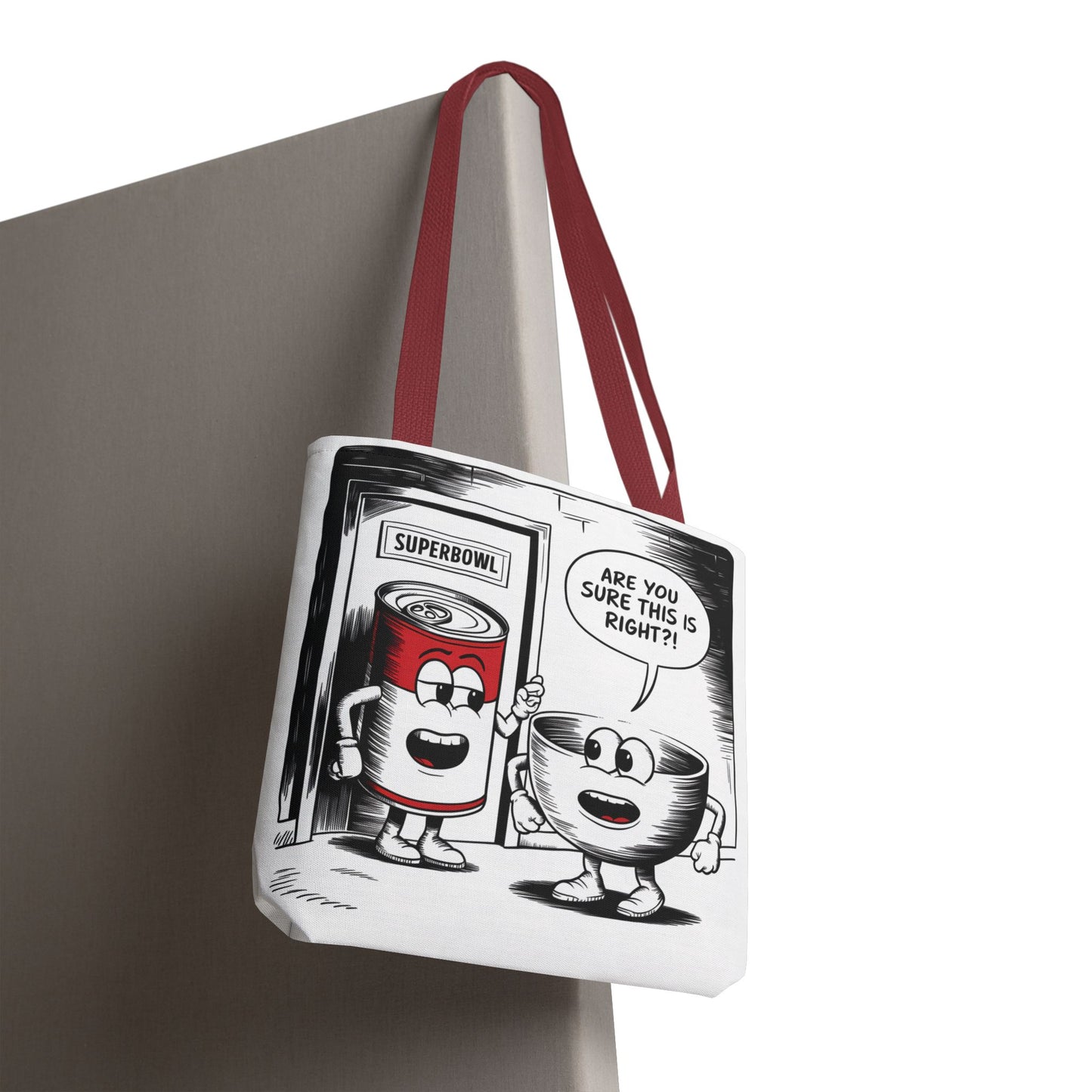 Tote Bag - Comic Superbowl Soup Design