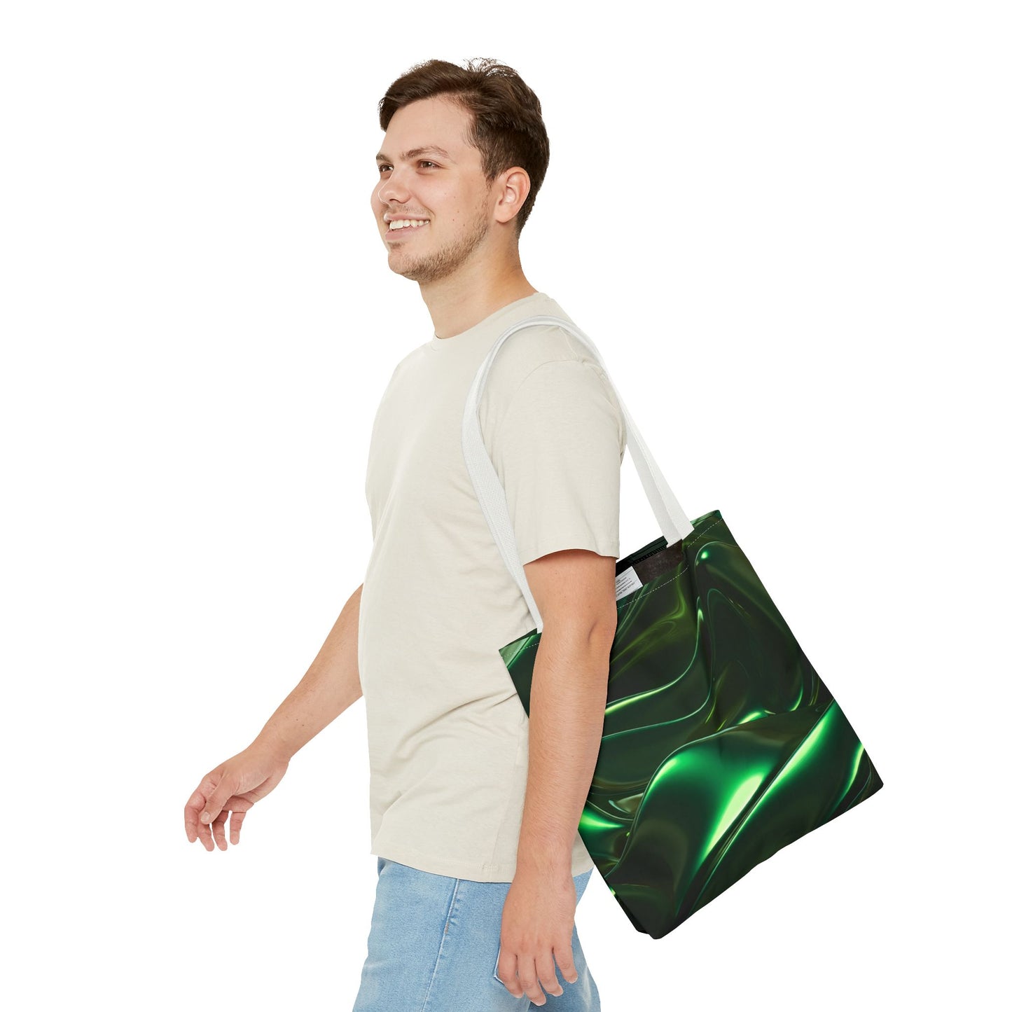 Green Metallic Tote Bag