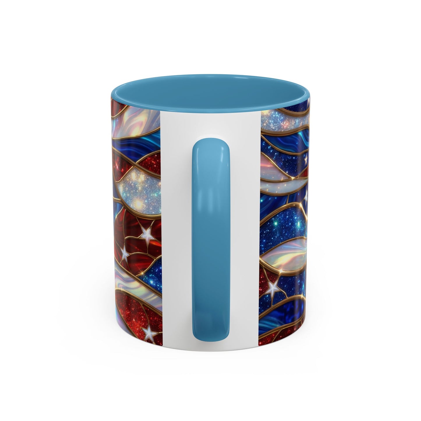 American Flag Mug, Stained Glass Flag Coffee Mug, Patriotic Mug, USA Flag Cup, Fourth Of July Gift, Veterans Gift Mug