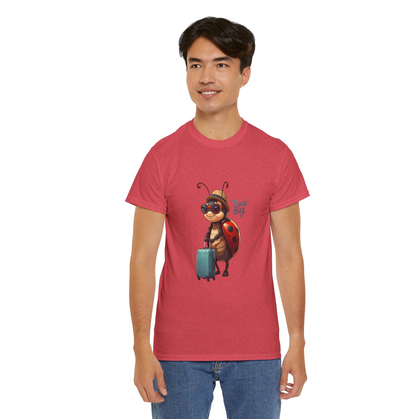 Travel Bug T-Shirt – Cute Ladybug Travel Tee | Funny Wanderlust Shirt for Travel Lovers | Unisex Graphic Tee Gift for Adventurers