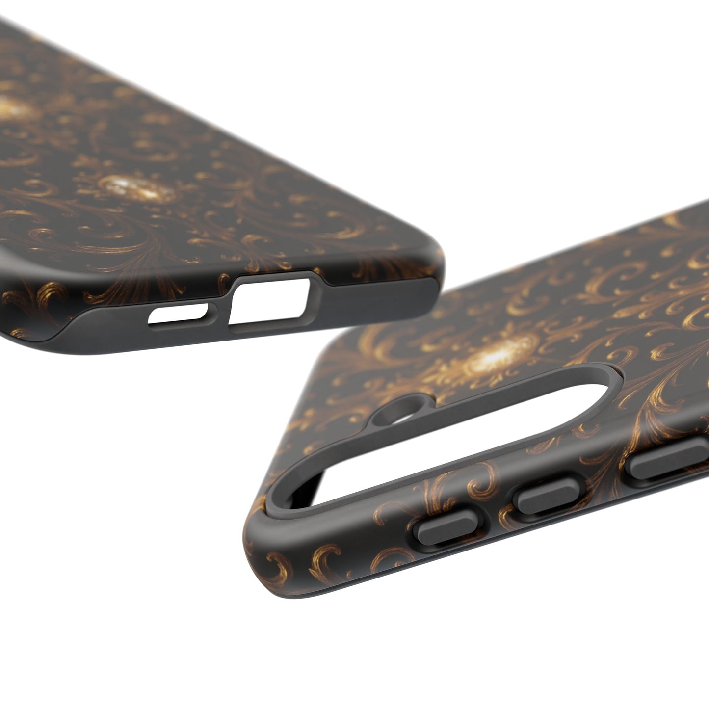 Luxury Baroque Samsung Case – Elegant Gold Ornate Floral Phone Cover for Galaxy