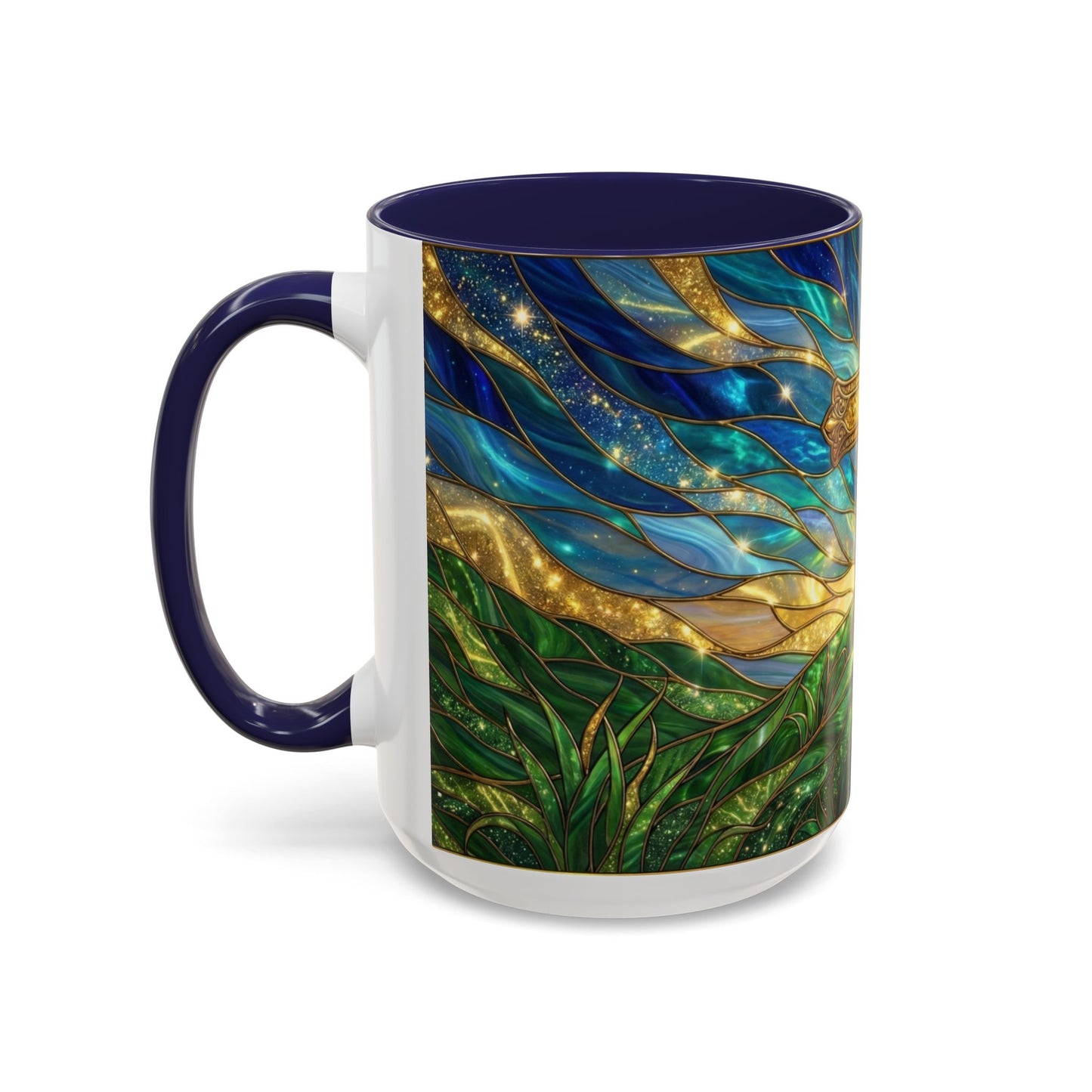 Christian Cross Mug, Stained Glass Cross Coffee Mug, Religious Gift For Christian, Faith Based Mug, Inspirational Bible Mug