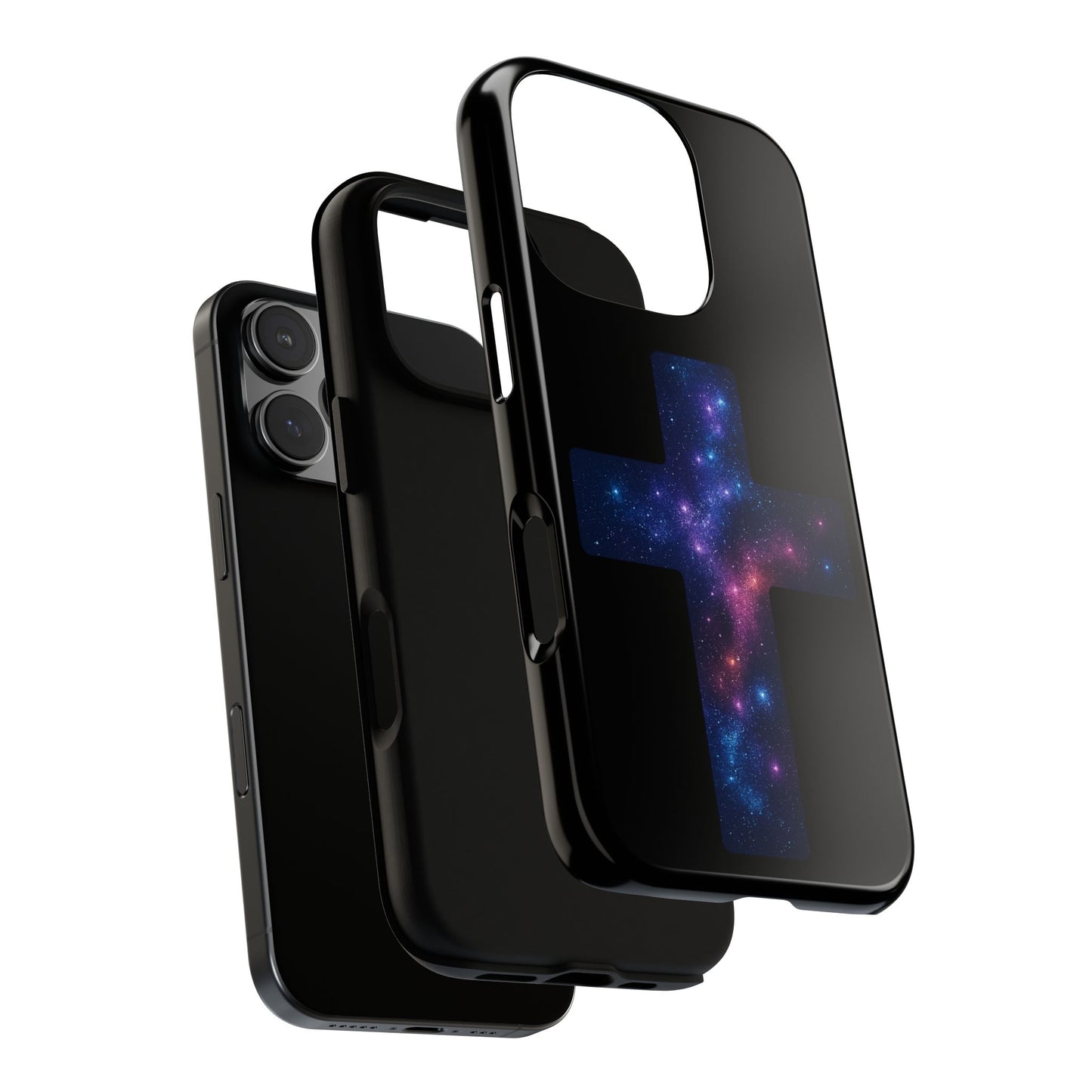 iPhone Case - Galactic Cross design Christian Phone Case Spiritual iPhone Accessory Religious Case Gift for Believers