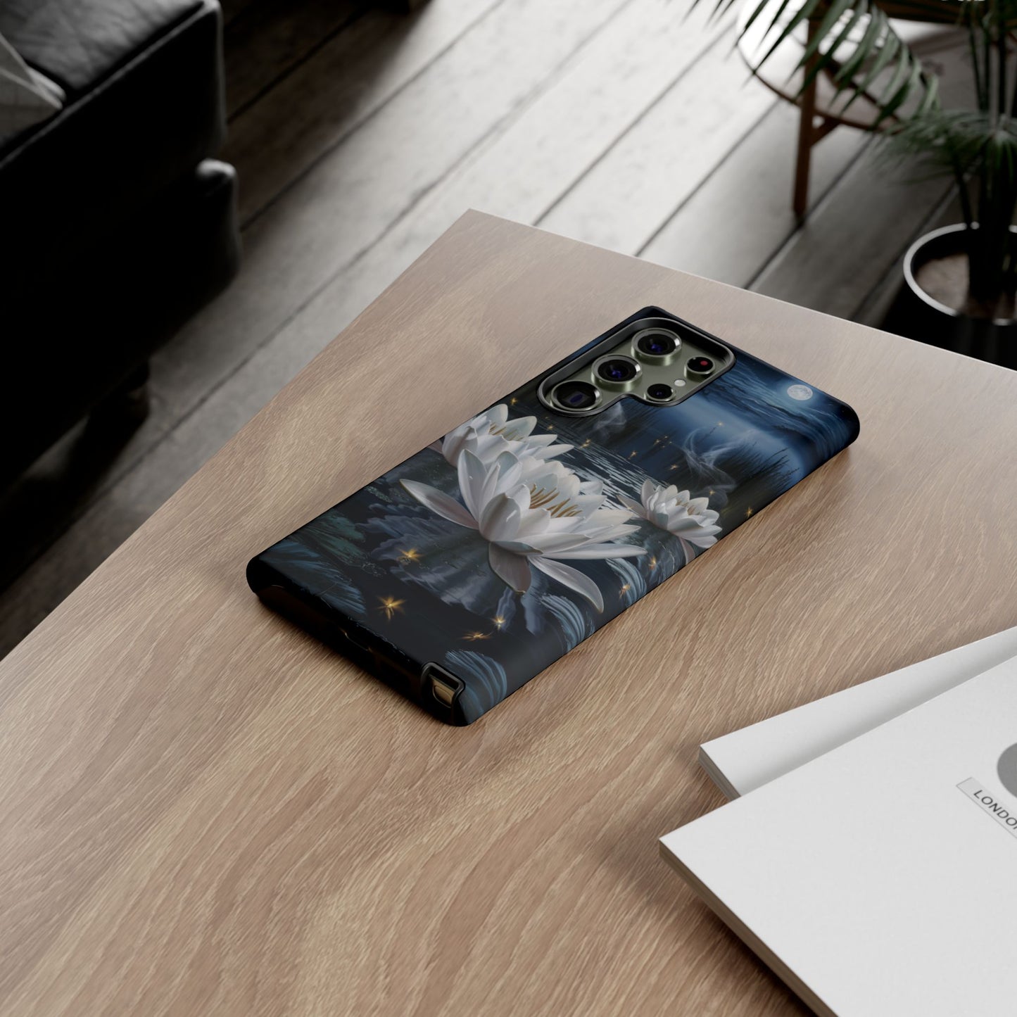 Samsung Galaxy Tough Case - Water Lillies Moonlit Sky Phone Cover