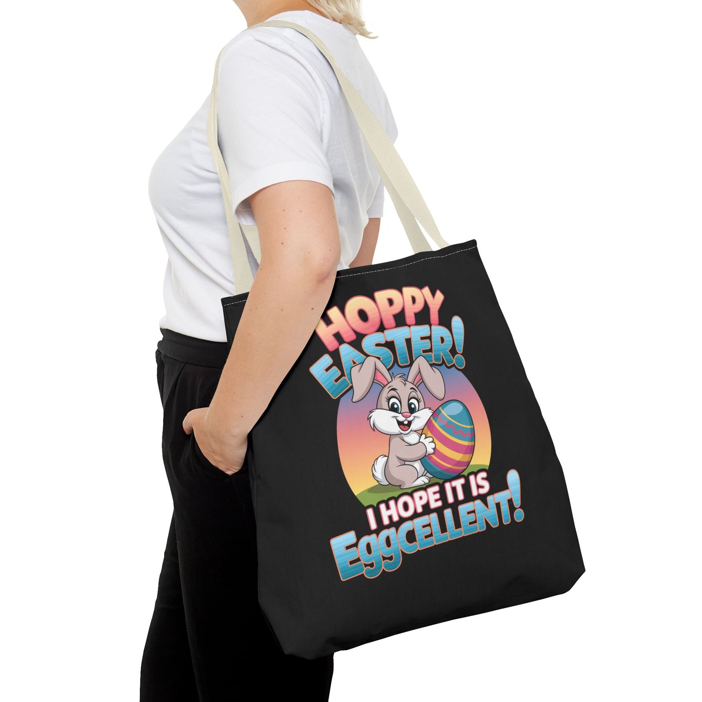 Happy Easter Tote Bag Eggcellent Bunny Design Easter Bag Easter Gift Easter Tote Accessory