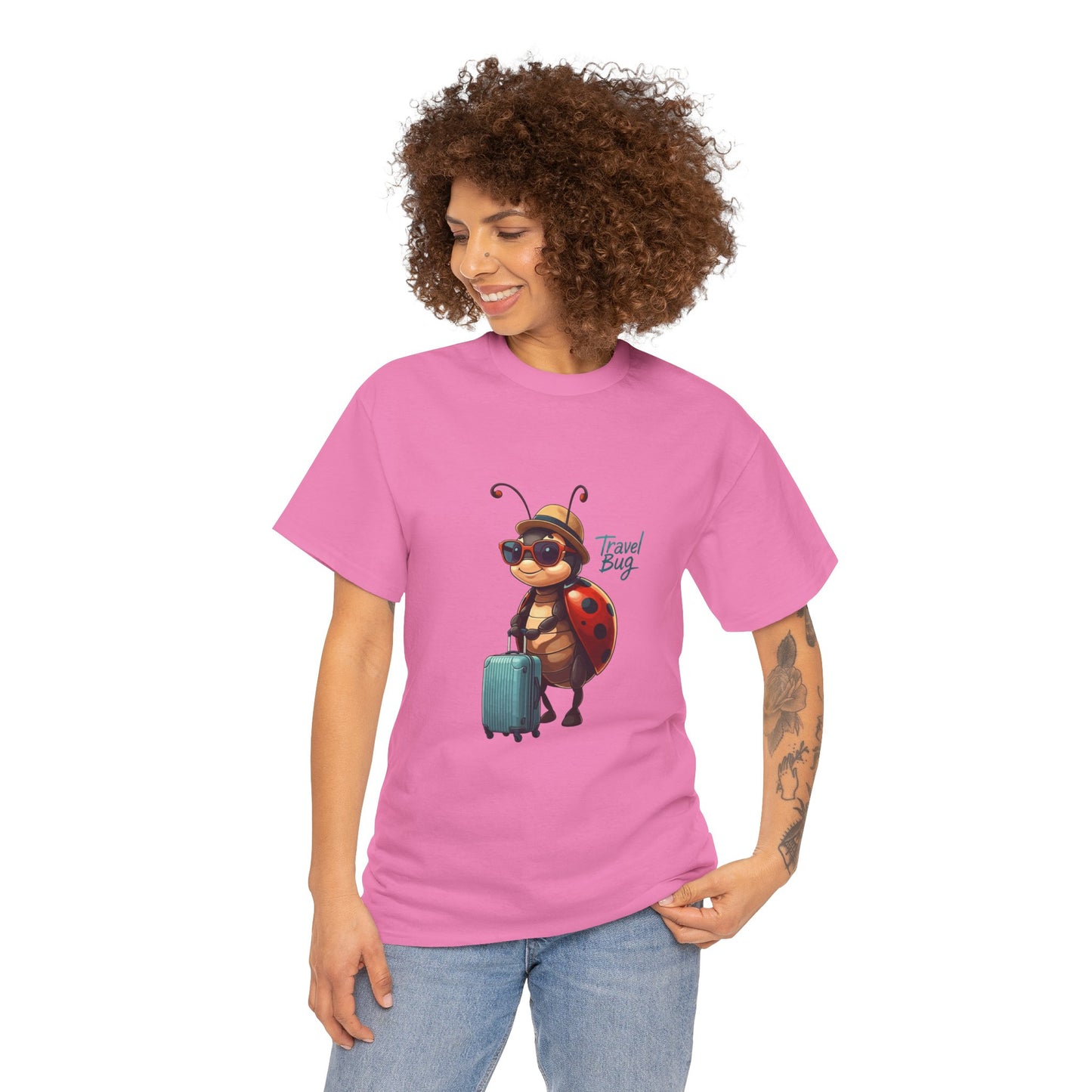 Travel Bug T-Shirt – Cute Ladybug Travel Tee | Funny Wanderlust Shirt for Travel Lovers | Unisex Graphic Tee Gift for Adventurers