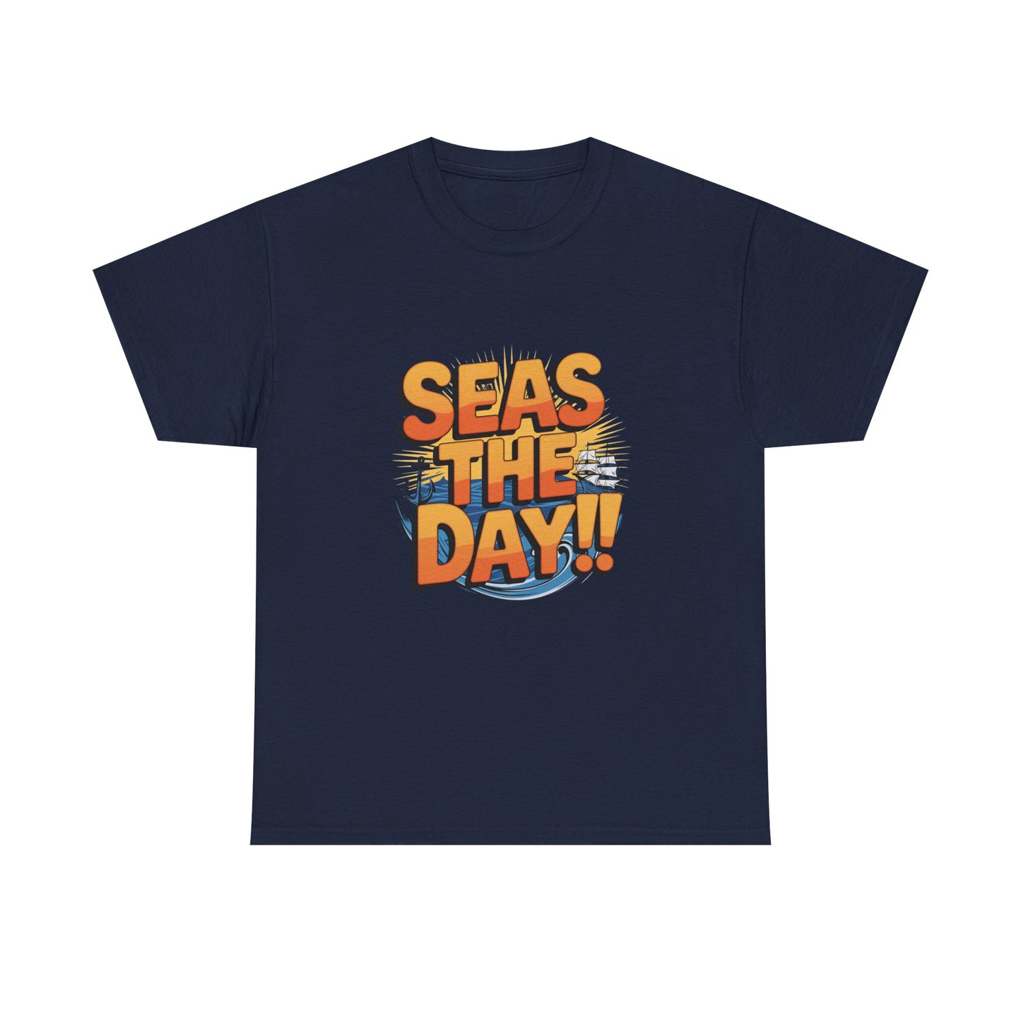 Seas The Day!! Tee • Ocean Pun Graphic Shirt • Comfort Colors Unisex Beachy Vibes • Nautical Aesthetic • Gift for Sea Lovers & Summer Vacays