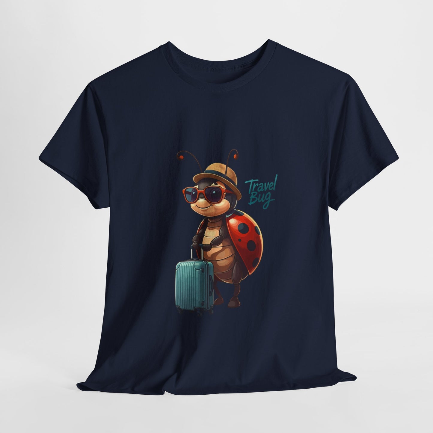 Travel Bug T-Shirt – Cute Ladybug Travel Tee | Funny Wanderlust Shirt for Travel Lovers | Unisex Graphic Tee Gift for Adventurers