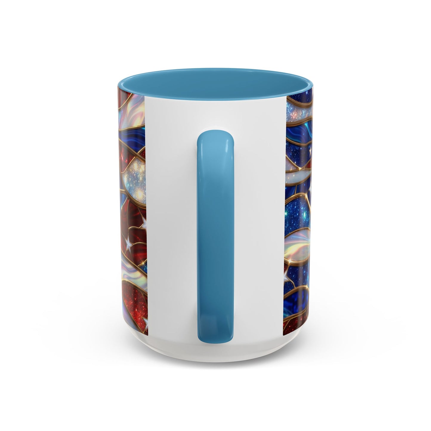 American Flag Mug, Stained Glass Flag Coffee Mug, Patriotic Mug, USA Flag Cup, Fourth Of July Gift, Veterans Gift Mug