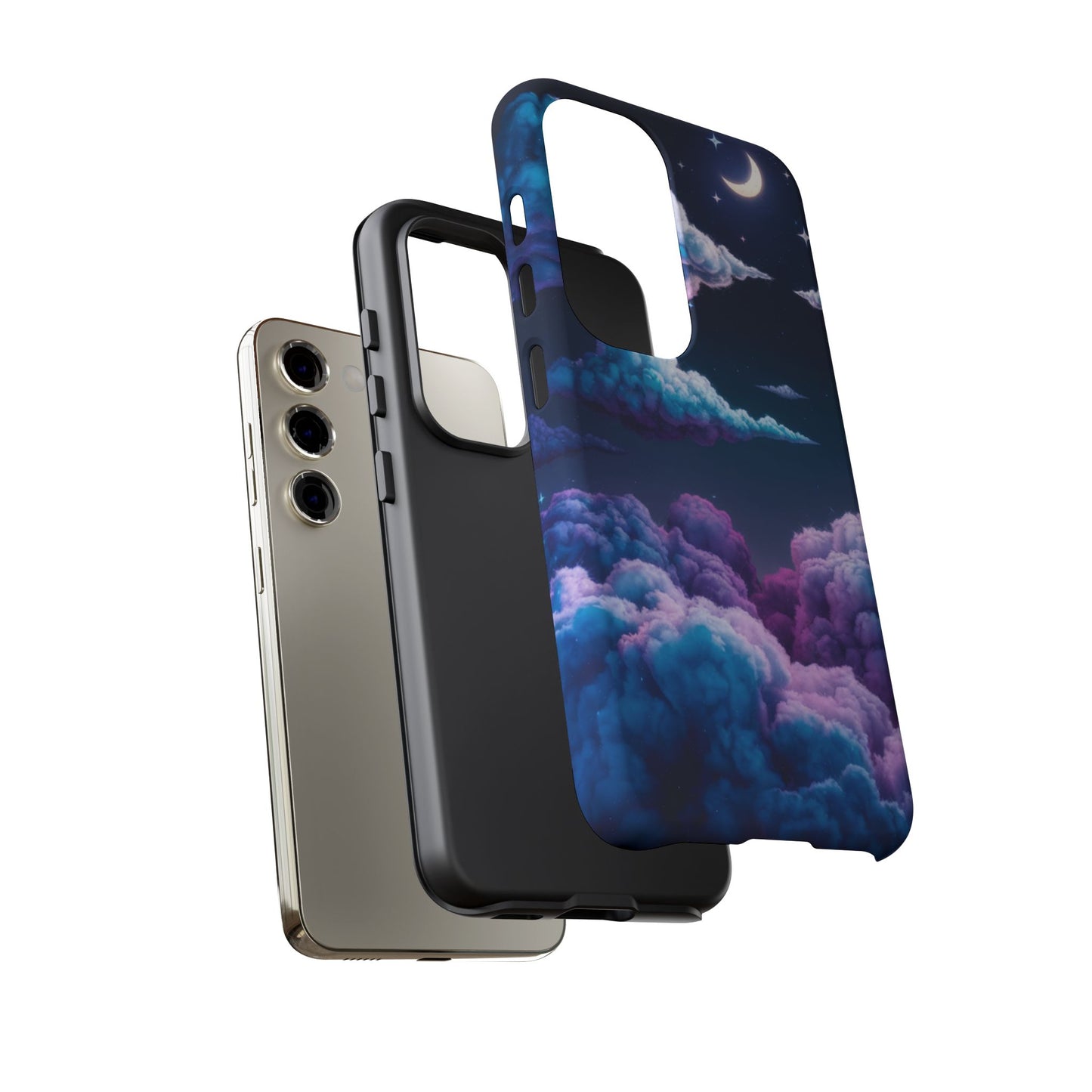 Dreamy Clouds & Moon Tough Samsung Galaxy Case