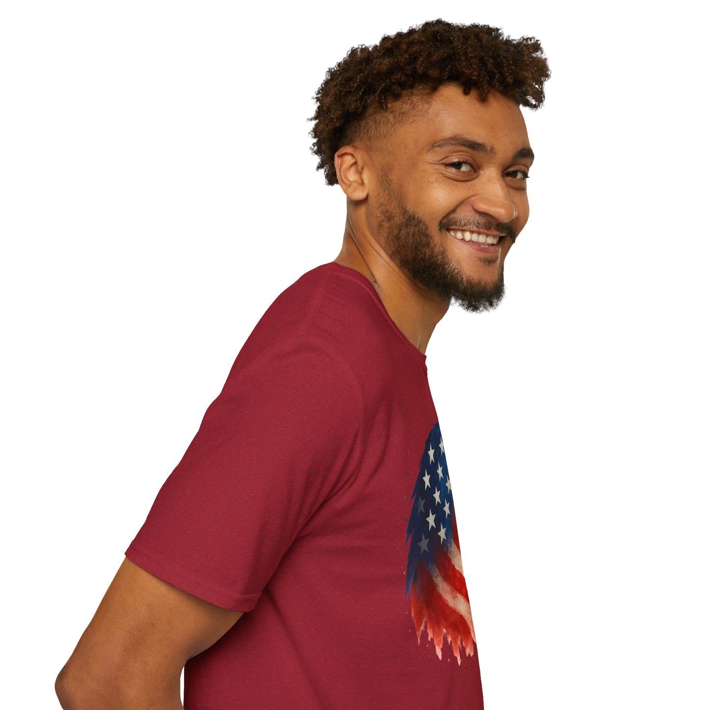 American Flag Eagle Shirt - 4th of July Patriotic Tee - USA Freedom T-Shirt - Independence Day Shirt - Bald Eagle Graphic Tee