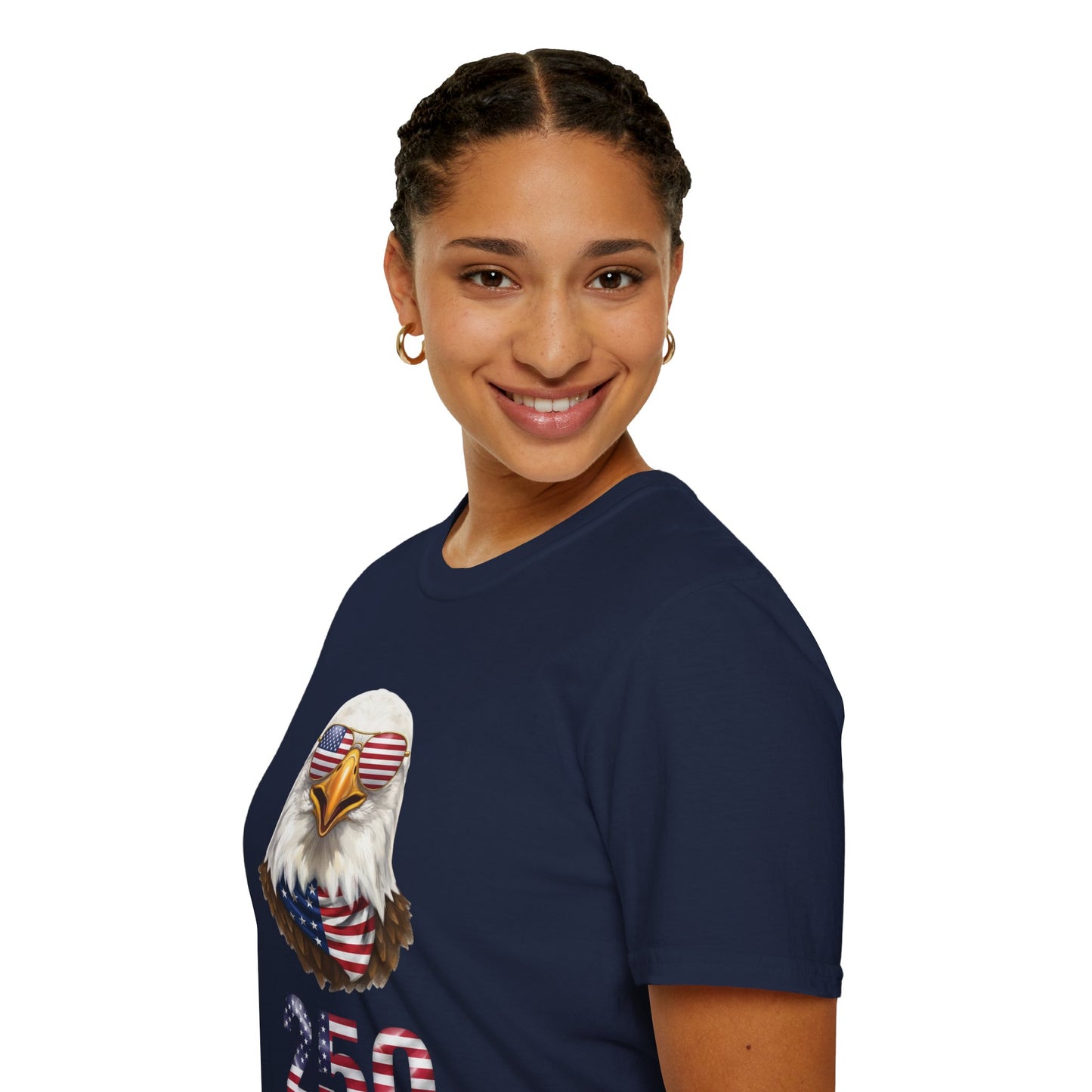 America 250 Eagle Shirt, Patriotic Bald Eagle Tee, USA Flag Sunglasses Shirt, 250th Anniversary Tee, 4th of July Shirt, American Pride Tee