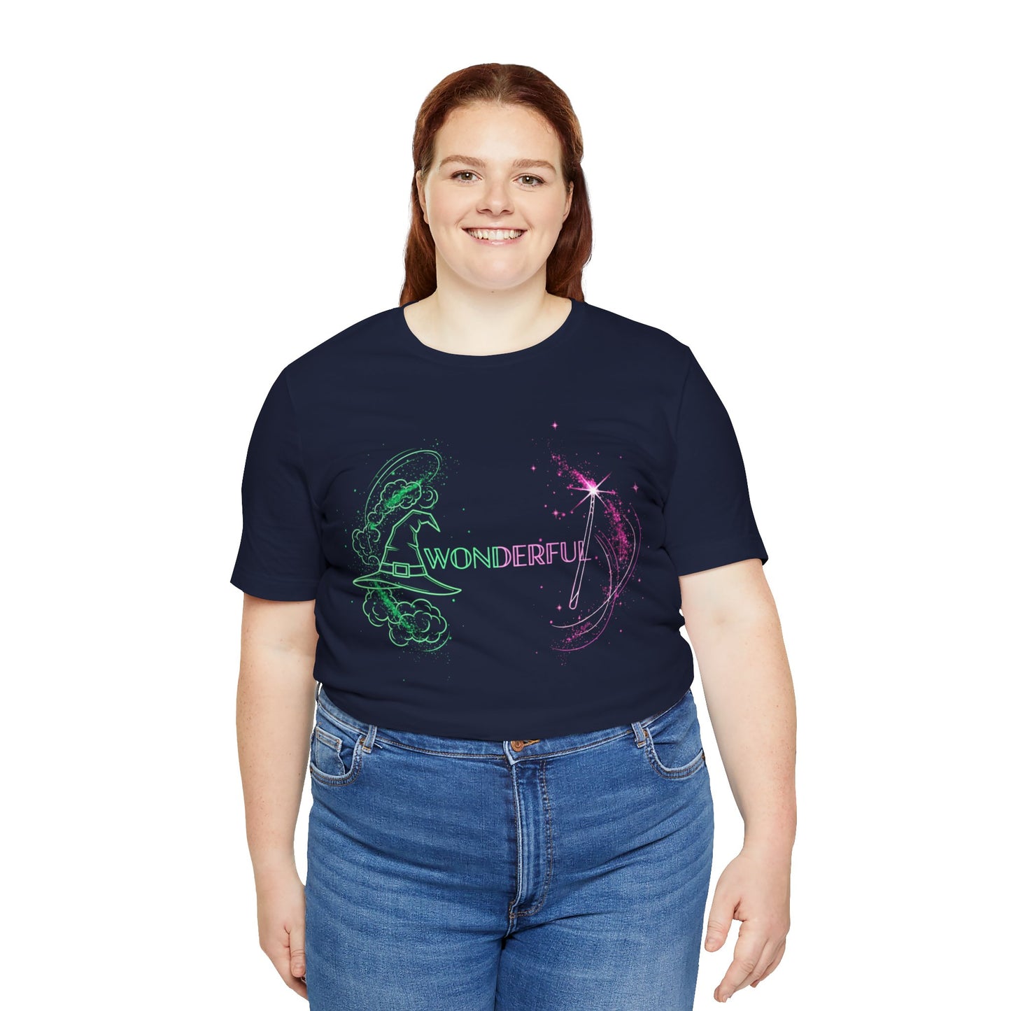Wonderful Broadway Inspired T-Shirt, Magical Theater Graphic Tee, Green And Pink Sparkle Design, Unisex Gift For Musical Fans And Performers