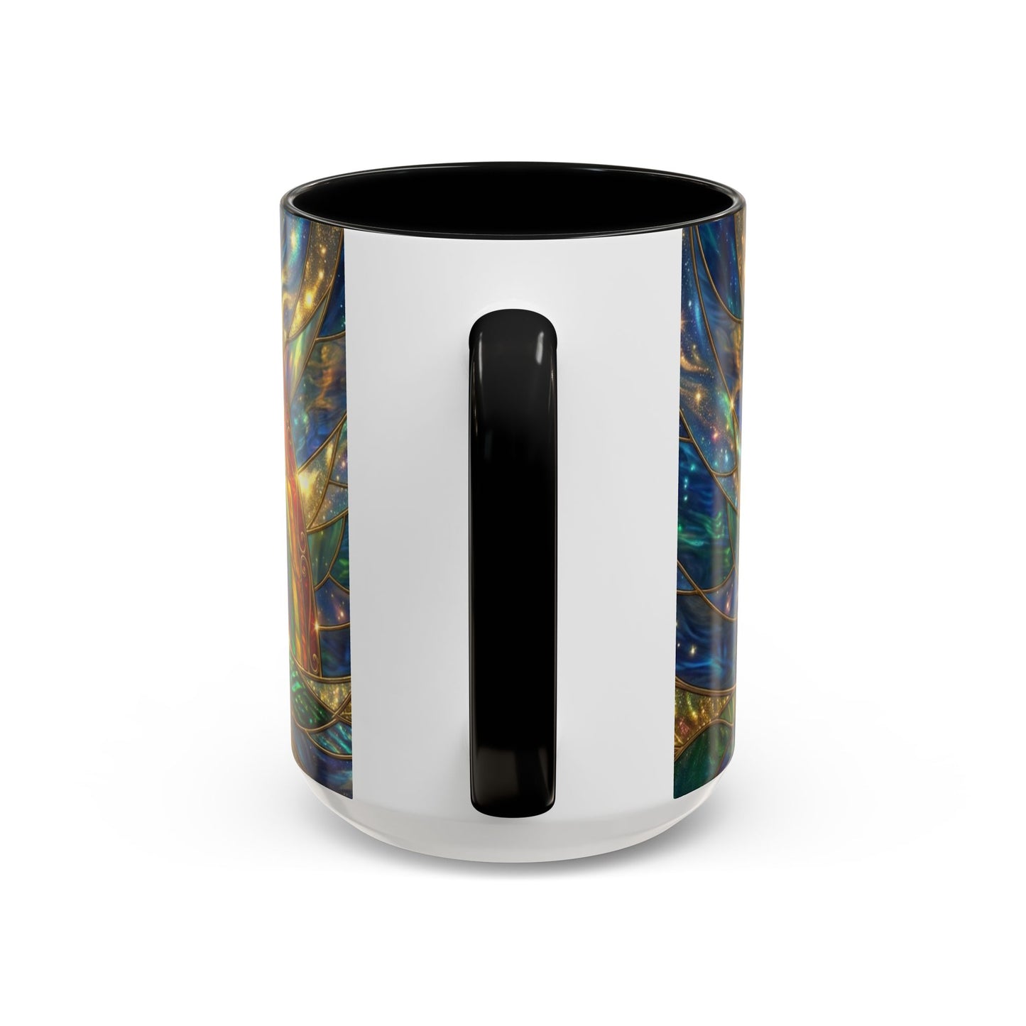 Stained Glass Pot of Gold Mug, Rainbow Coffee Cup, St Patricks Day Gift, Magical Fantasy Tea Mug, Celestial Drinkware, Lucky Irish Gift