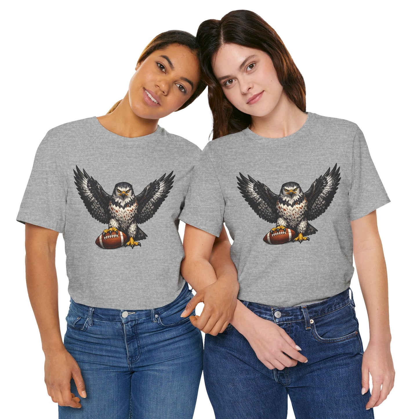 Hawk Football Shirt, Hawk Holding Football T Shirt, Hawk Mascot Tee, Football Bird Of Prey Shirt, Game Day Sports Tee, Hawk Fan Gift