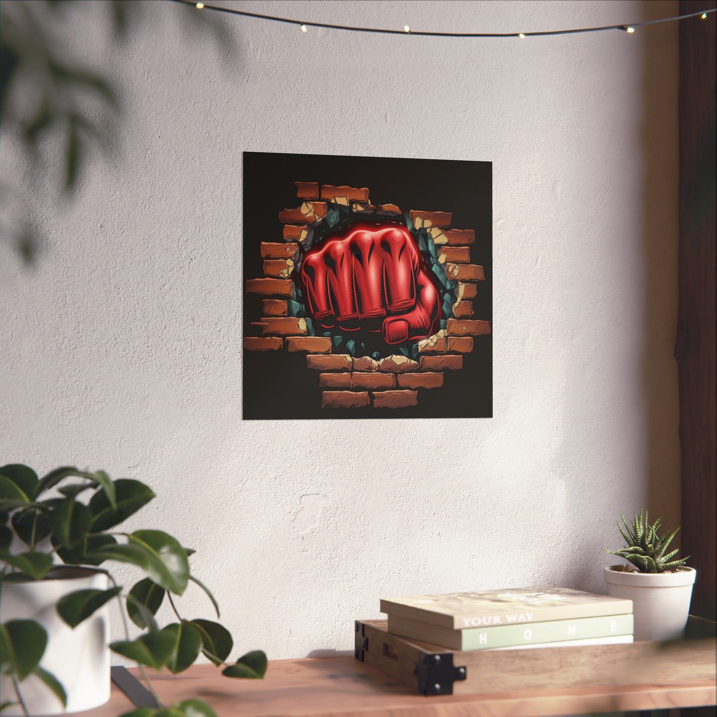 Poster Wall Art Red Fist Smash