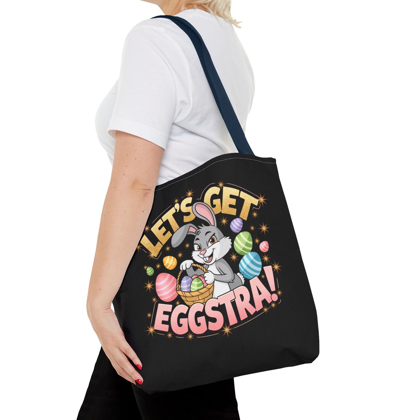 Easter Bunny Tote Bag - 'Leg's Get Eggstra'