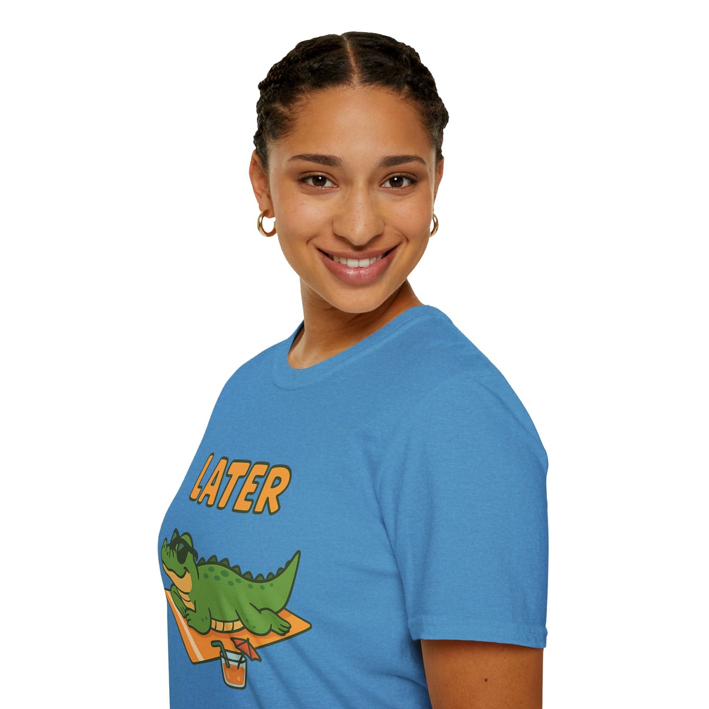 Later Gator Graphic Tee - Funny Alligator T-Shirt | Funny Summer Shirt | Trendy Animal Tee | Cute Gator Gift | Y2K Retro Humor Tee