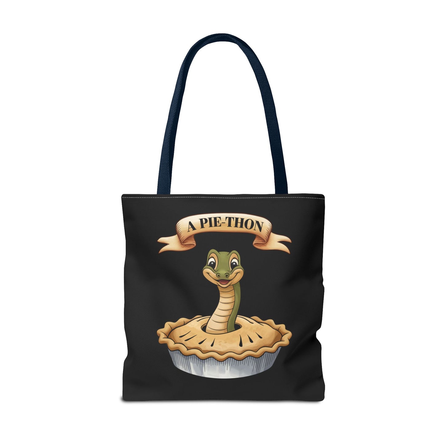 Funny Tote Bag with Snake Joke - Pie-Thon