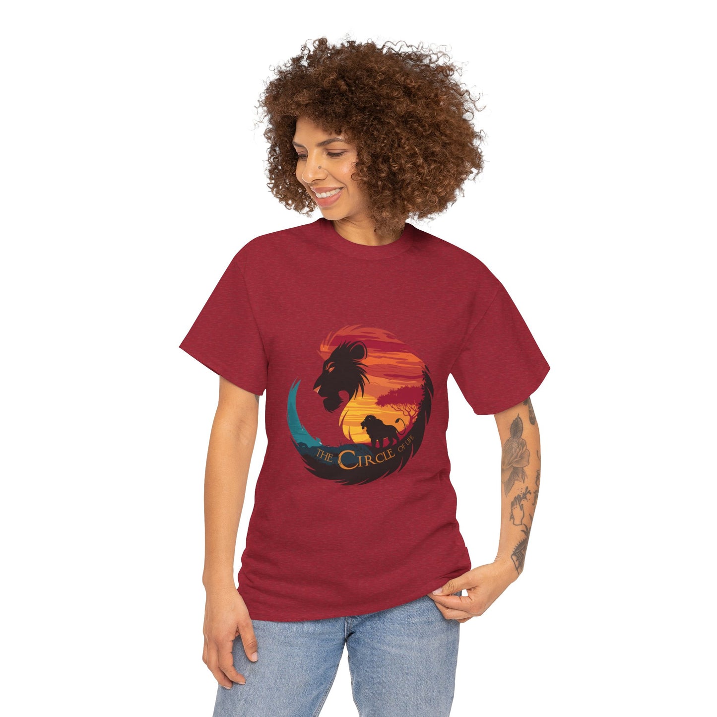 The Circle of Life Lion Shirt – Sunset Safari Wildlife Graphic Tee – Inspirational Nature T-Shirt for Animal Lovers & Adventure Fans