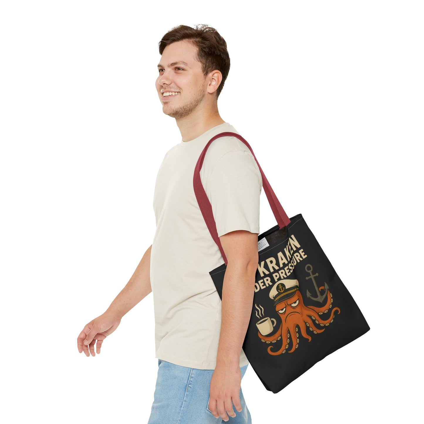 Stressed Octopus Tote Bag Nautical Bag Beach Tote Ocean Reusable Bag Seaside