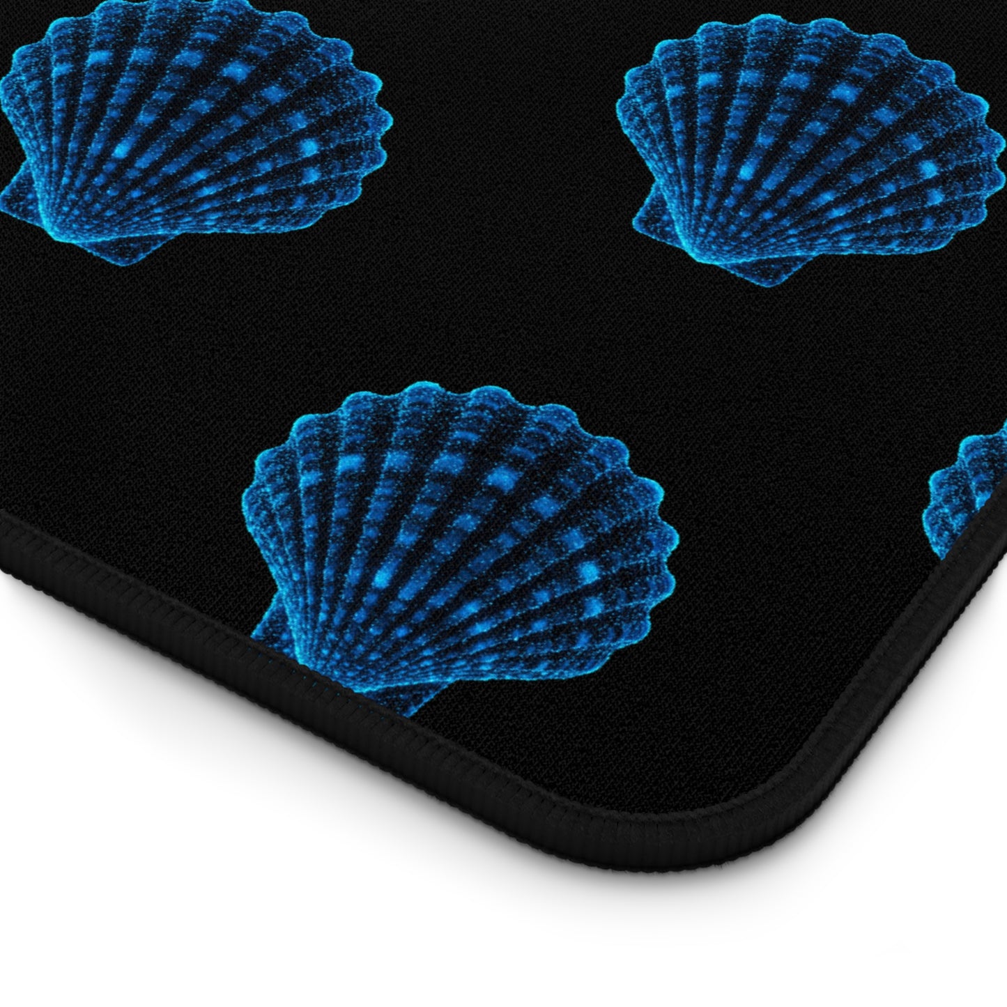 Desk Mat Bioluminescent SeaShells Mouse Pad for Ocean Lovers Nautical Decor Marine Mat