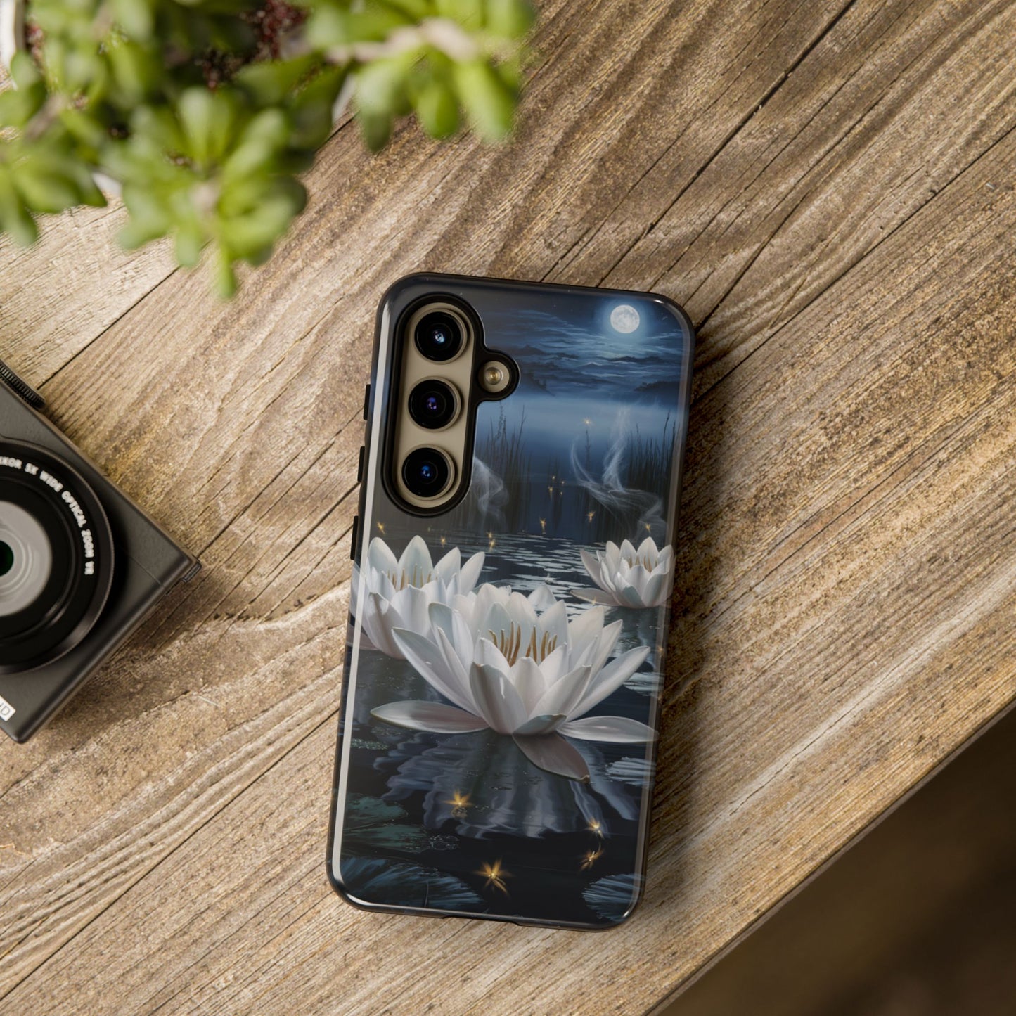 Samsung Galaxy Tough Case - Water Lillies Moonlit Sky Phone Cover