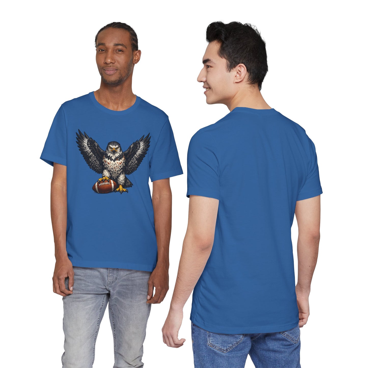 Hawk Football Shirt, Hawk Holding Football T Shirt, Hawk Mascot Tee, Football Bird Of Prey Shirt, Game Day Sports Tee, Hawk Fan Gift
