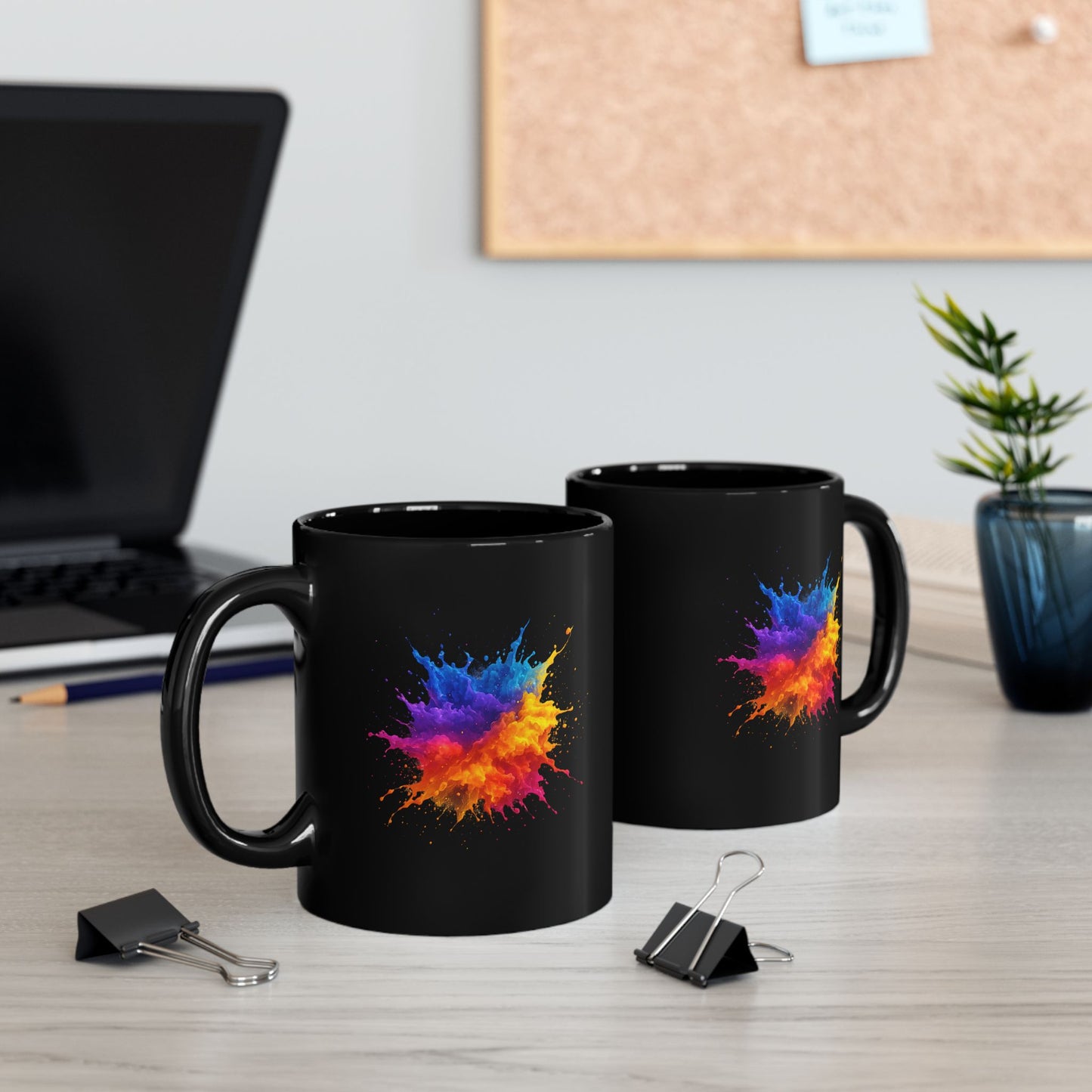 Color Splash Art Mug - Abstract Paint Splash Coffee Cup - Bright Bold Colorful Mug - Artist Gift Idea - Creative Vibe Mug 11oz 15oz