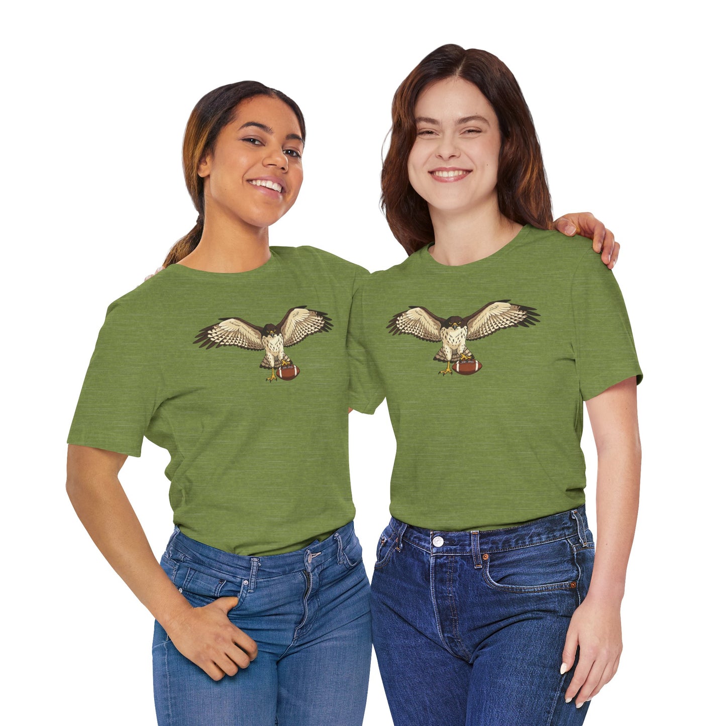 Hawk Football Shirt, Hawk Holding Football T Shirt, Football Mascot Tee, Bird Of Prey Shirt, Sports Fan Gift, Game Day Hawk Tee