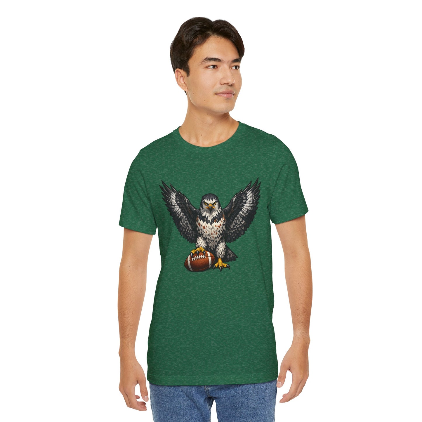 Hawk Football Shirt, Hawk Holding Football T Shirt, Hawk Mascot Tee, Football Bird Of Prey Shirt, Game Day Sports Tee, Hawk Fan Gift