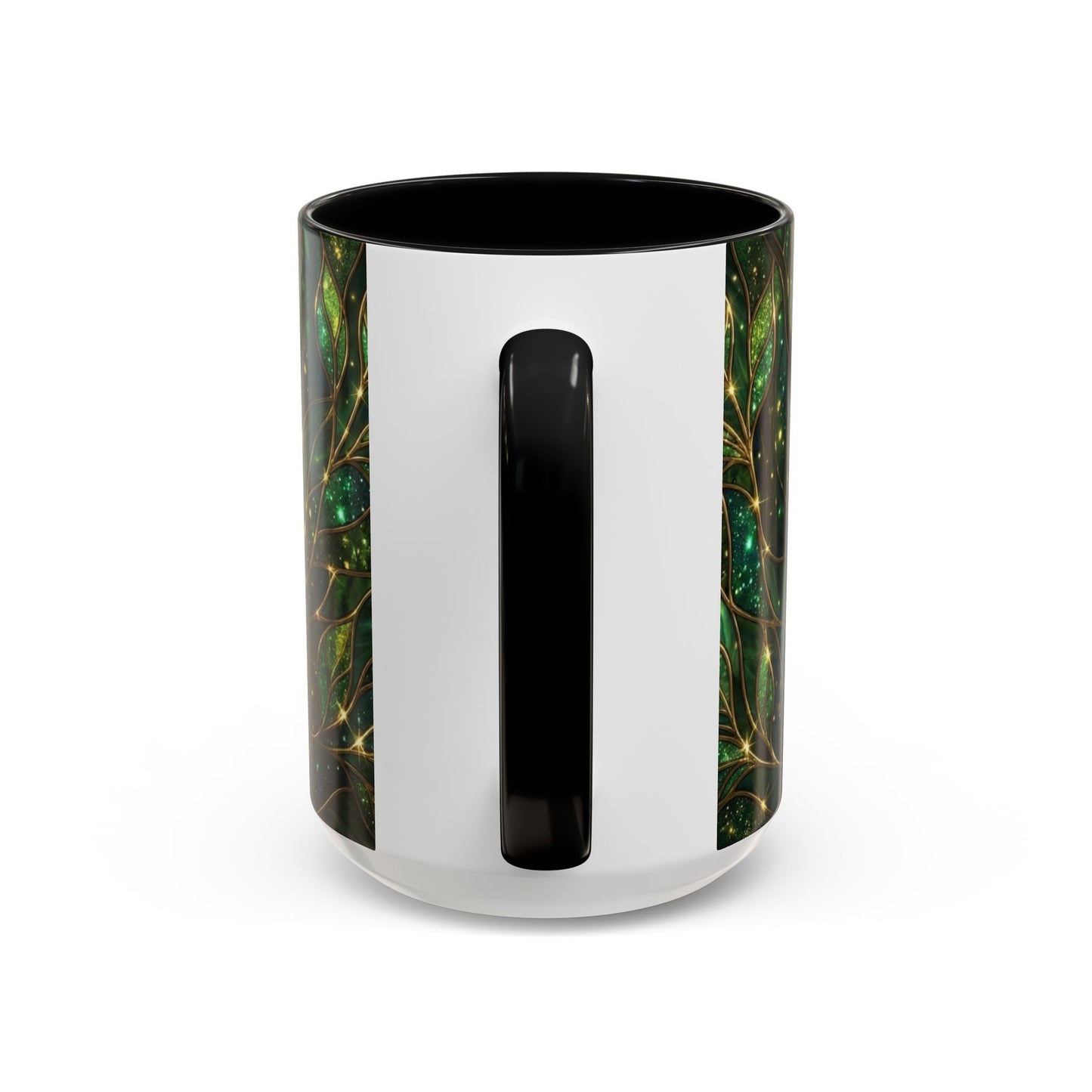 Stained Glass Shamrock Mug, Celtic Irish Coffee Cup, Green Stained Glass Mug, Shamrock Art Mug, St Patrick’s Day Gift