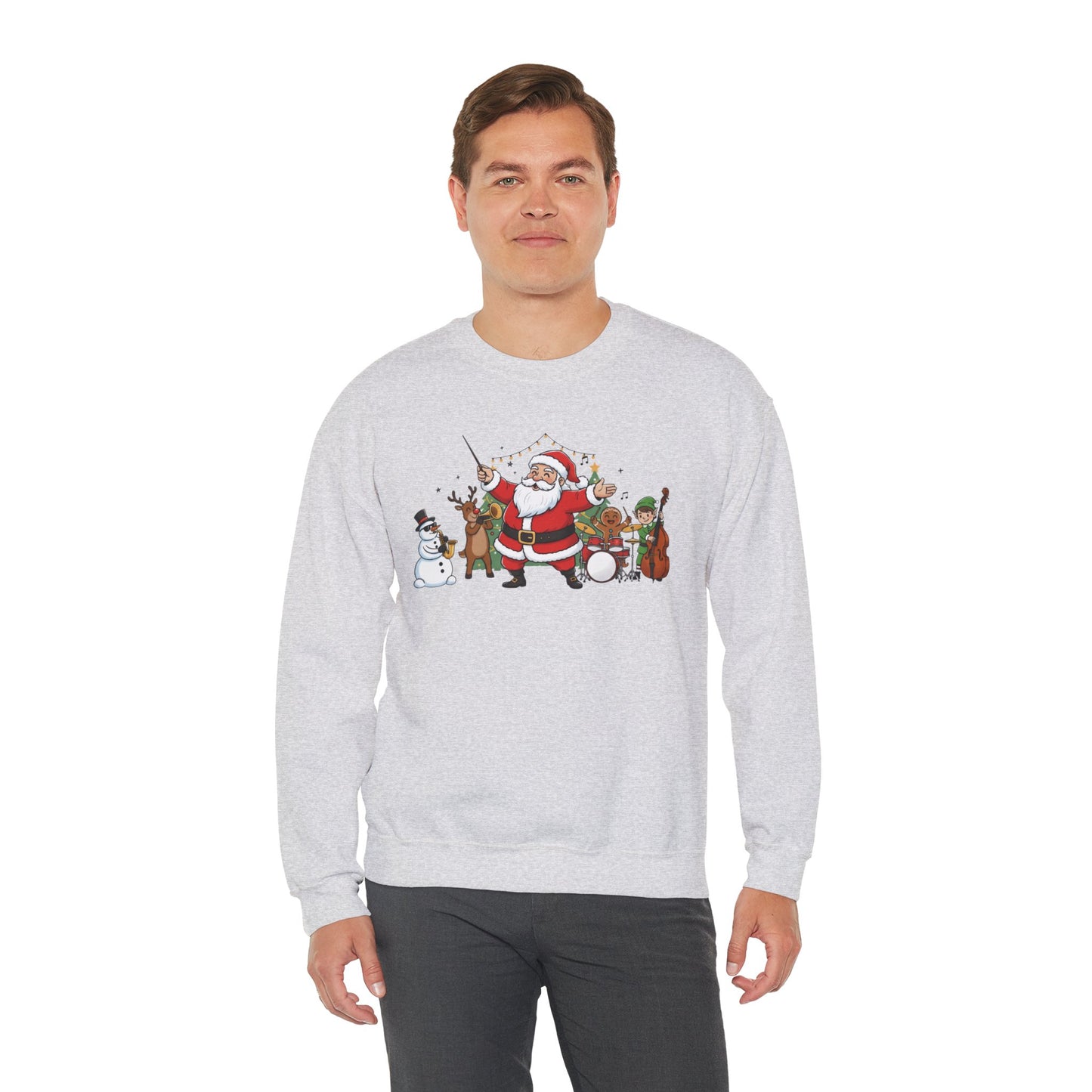 Santa’s Christmas Band Sweatshirt | Funny Holiday Crewneck | Festive Unisex Christmas Sweater | Cozy Winter Gift