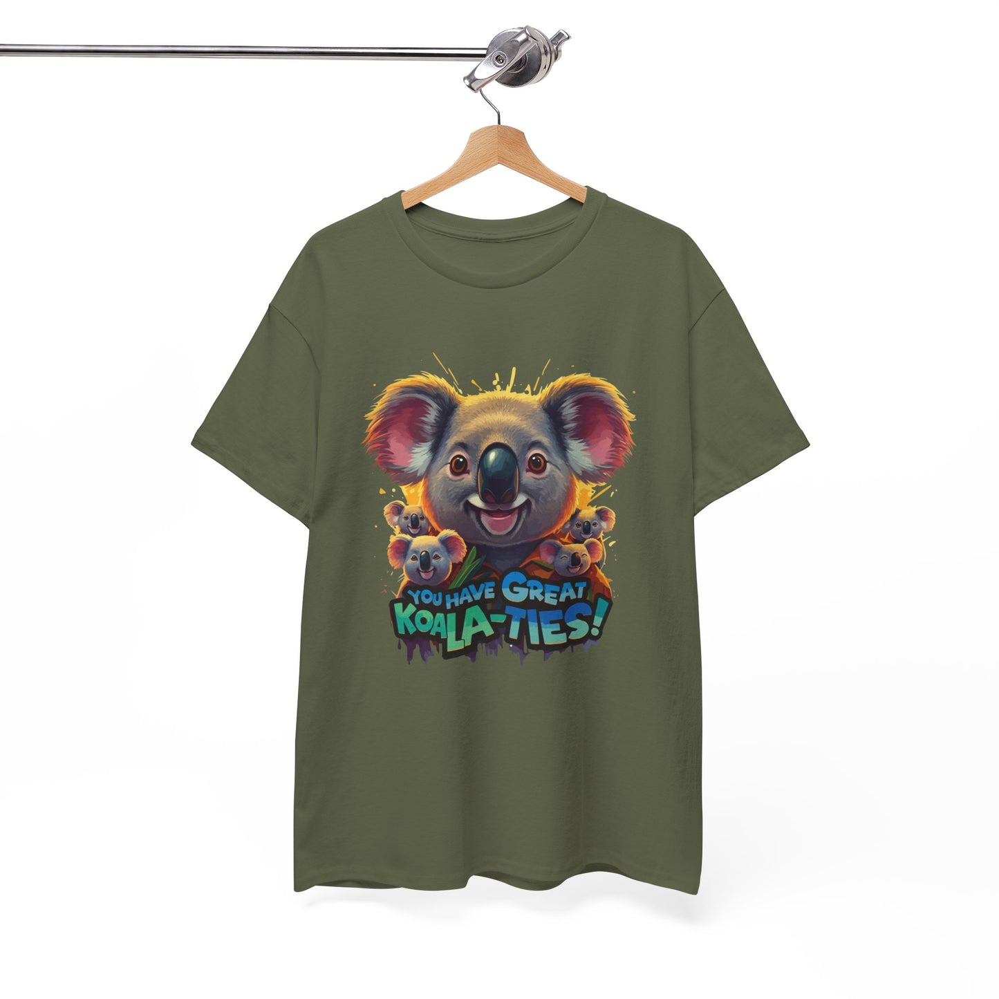 You Have Great Koala‑ties Tee – Cute Koala Pun T‑Shirt, Animal Lover Gift, Funny Wildlife Graphic, Unisex Casual Tee
