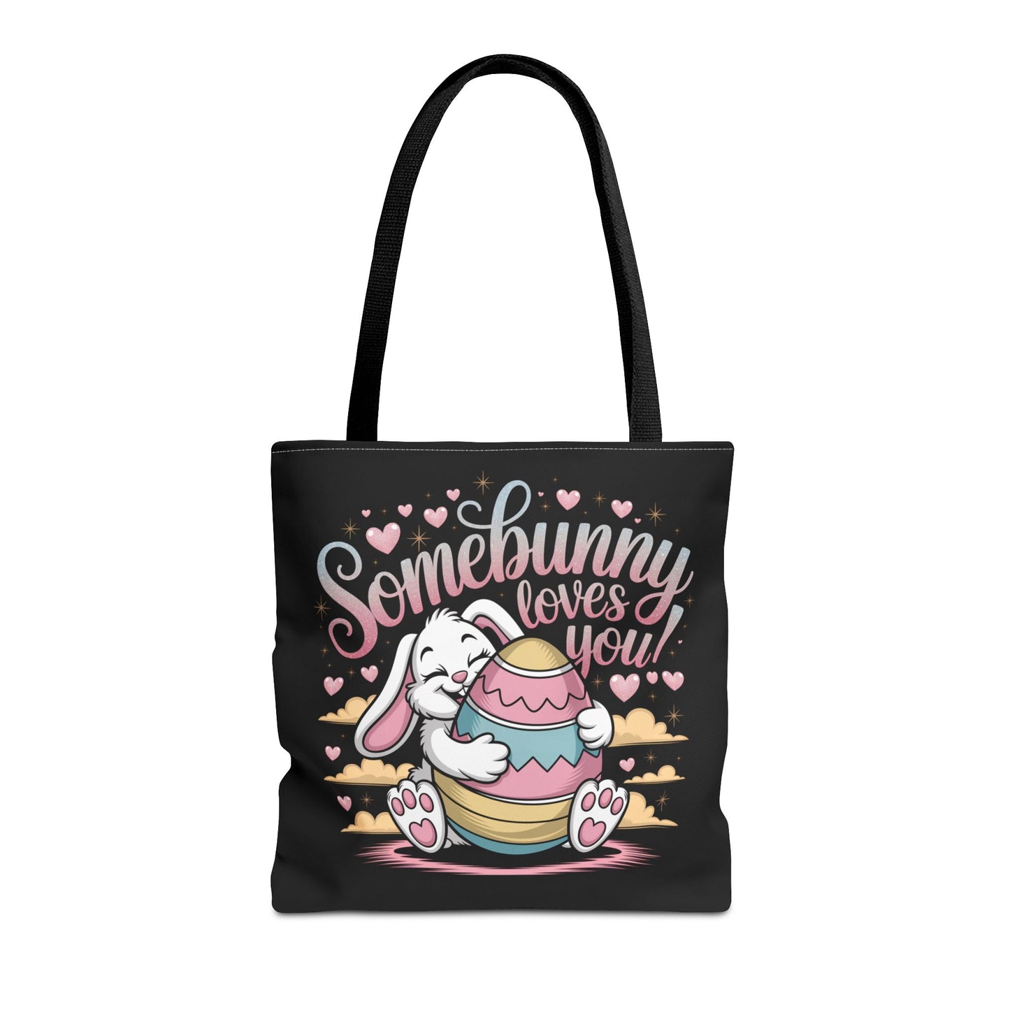 Easter Bunny Tote Bag Somebunny Loves You Easter Bag Bunny