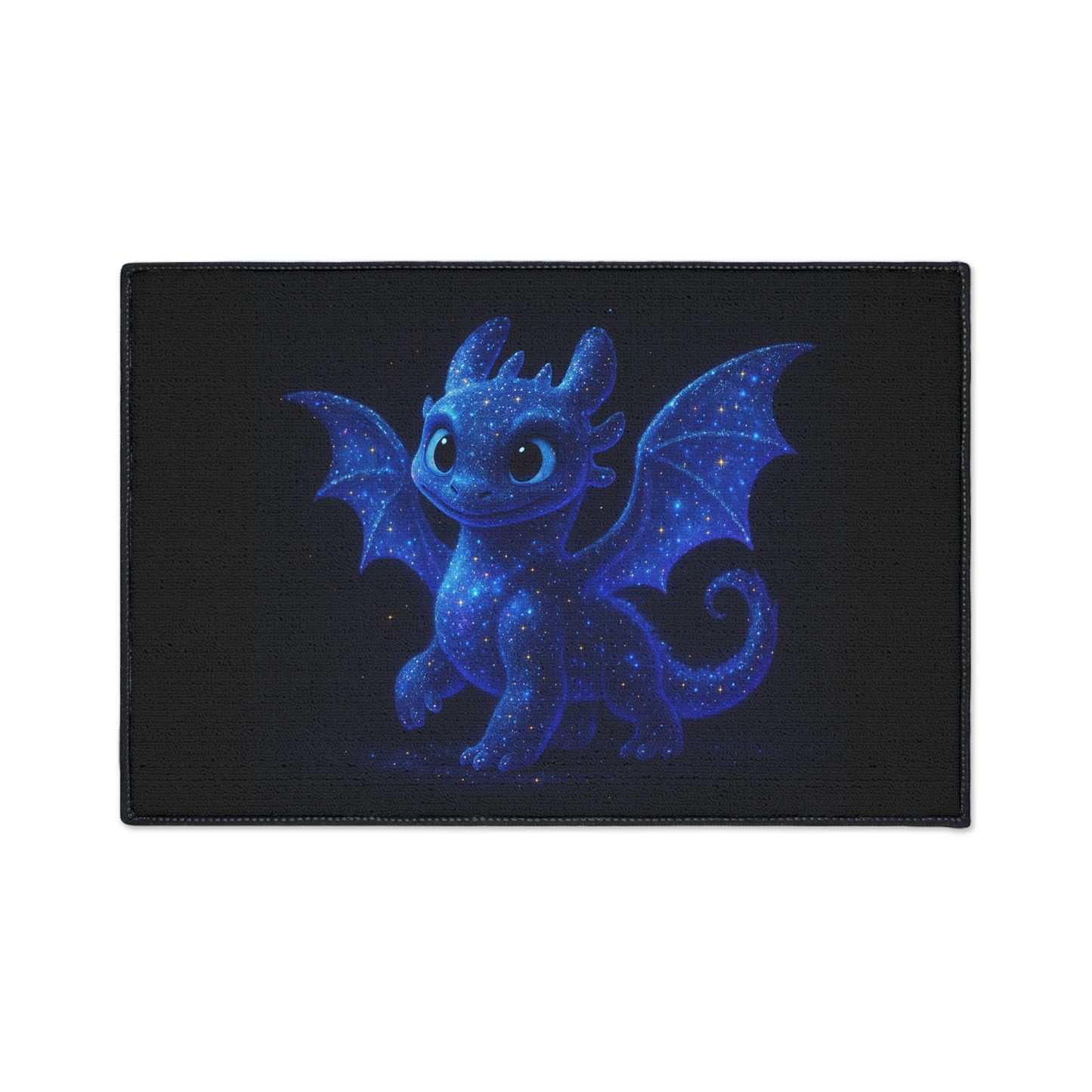 Galaxy Baby Dragon Floor Mat | Fantasy Dragon Rug for Kids Room, Nursery, Gamer Decor | Cute Creature Doormat for Entryway or Bedroom