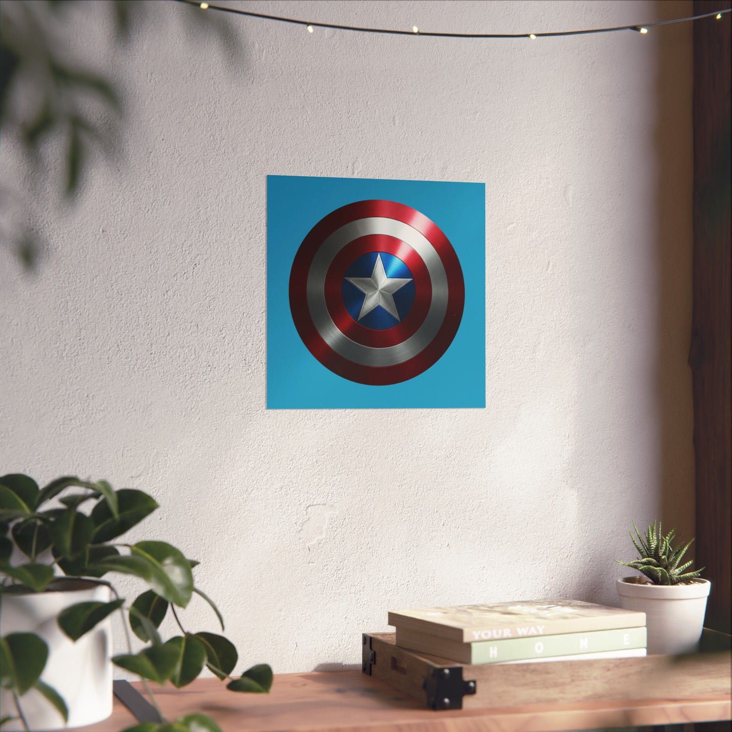 Superhero Shield Matte Vertical Poster - Marvel-Inspired Wall Art for Fans