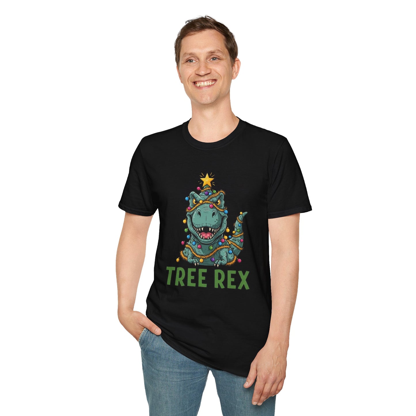 Tree Rex T-Shirt, Dinosaur Christmas Tee, Funny Holiday Dino Shirt, Tree Rex Dinosaur Xmas Graphic Tee, Cute Winter Gift Tee