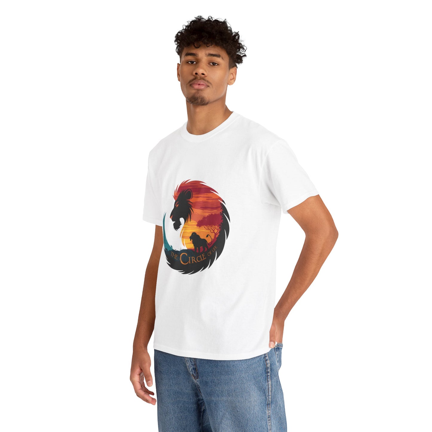 The Circle of Life Lion Shirt – Sunset Safari Wildlife Graphic Tee – Inspirational Nature T-Shirt for Animal Lovers & Adventure Fans