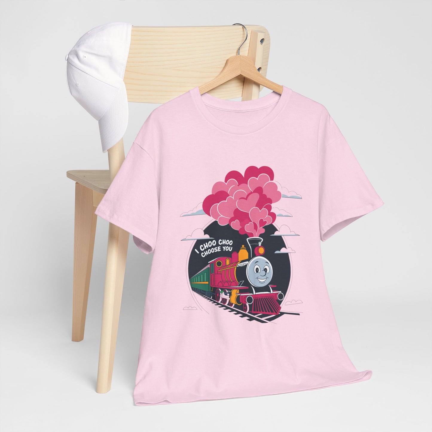I Choo Choo Choose You Shirt, Cute Train Valentine Tee, Funny Love Graphic TShirt, Romantic Gift For Him Her, Valentine Pun Shir