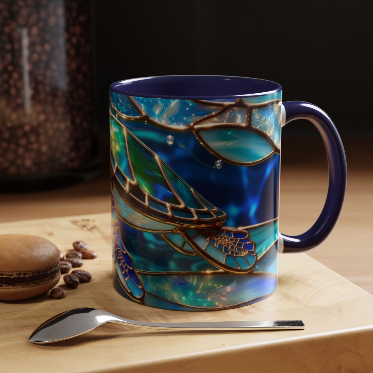 Stained Glass Sea Turtle Mug, Ocean Turtle Coffee Cup, Coastal Beach Mug Gift, Marine Life Art Cup, Sea Lover Gift, Ocean Wildlife Mug