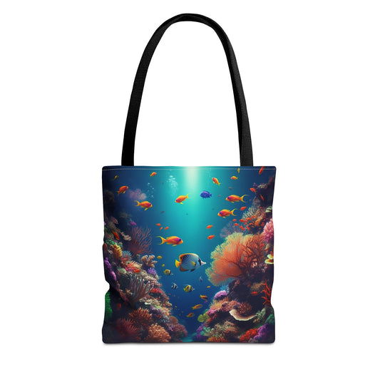 Coral Reef Illustrated Tote Bag