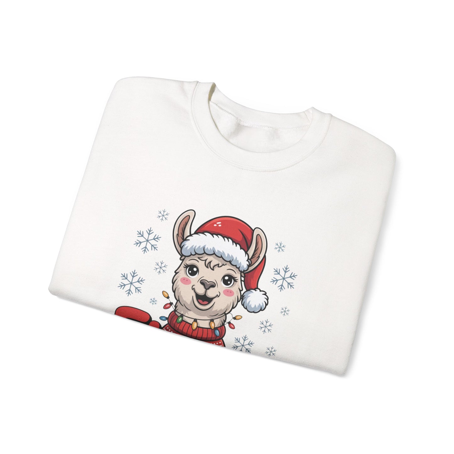 Fleece Navidad Christmas Sweatshirt, Funny Llama Holiday Sweater, Cozy Unisex Crewneck, Cute Christmas Pun Gift For Friends And Family