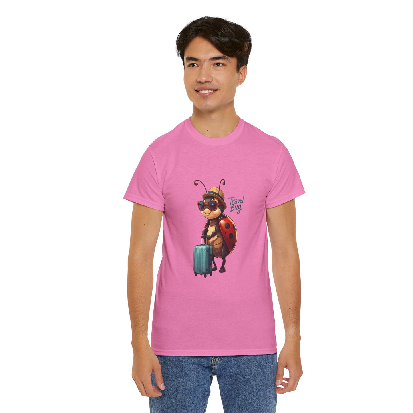 Travel Bug T-Shirt – Cute Ladybug Travel Tee | Funny Wanderlust Shirt for Travel Lovers | Unisex Graphic Tee Gift for Adventurers