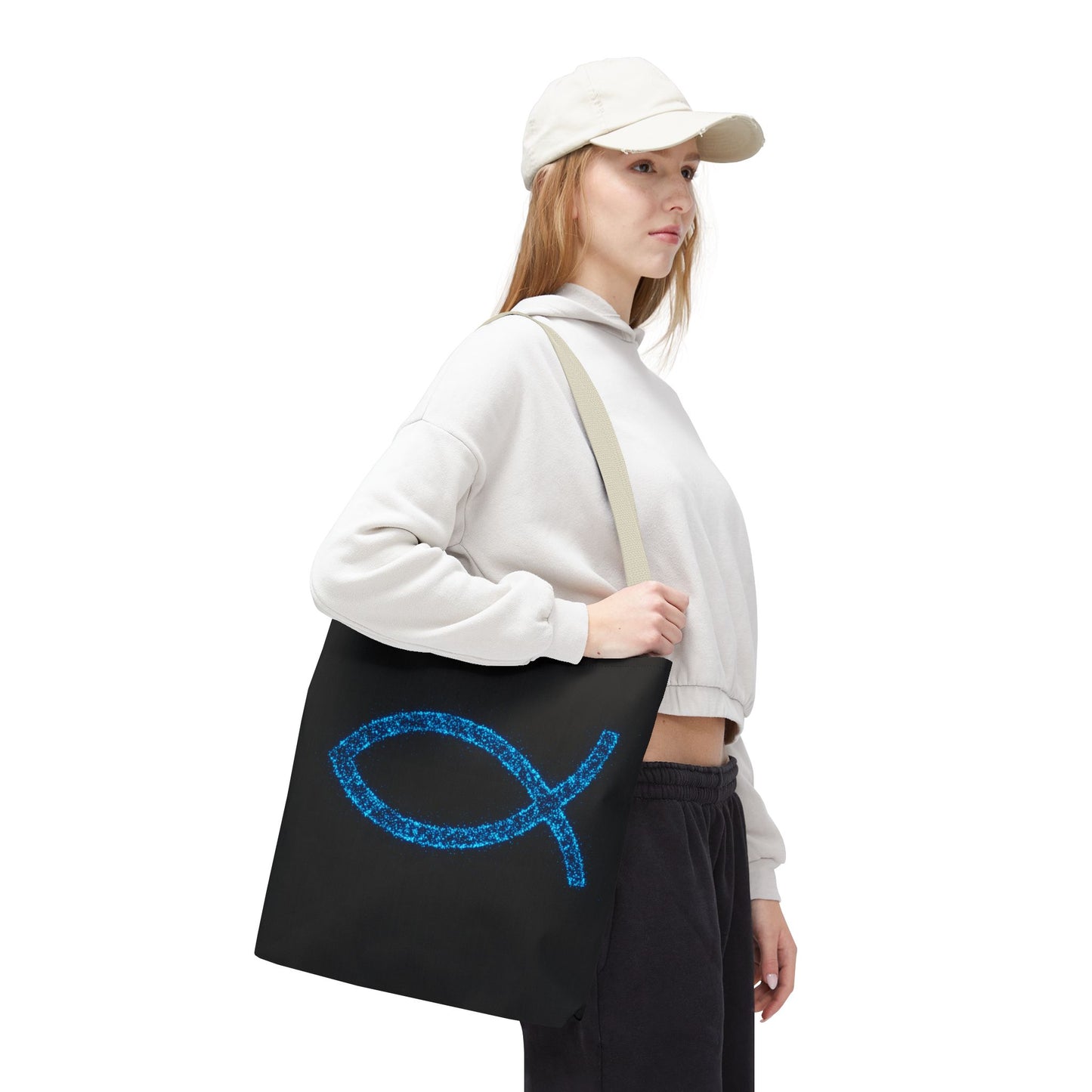 Sparkling Fish Symbol Tote Bag - Inspirational Vibes