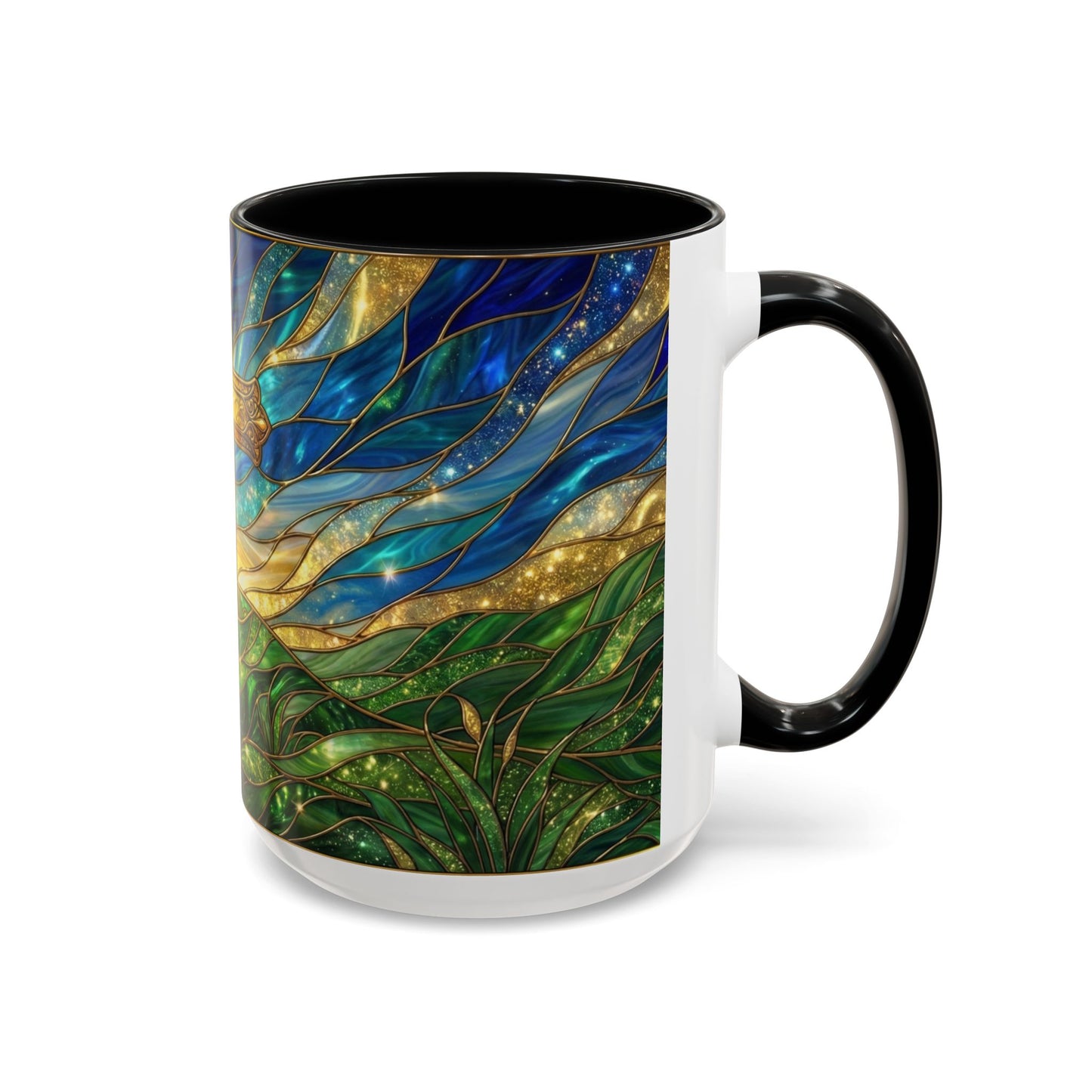 Christian Cross Mug, Stained Glass Cross Coffee Mug, Religious Gift For Christian, Faith Based Mug, Inspirational Bible Mug