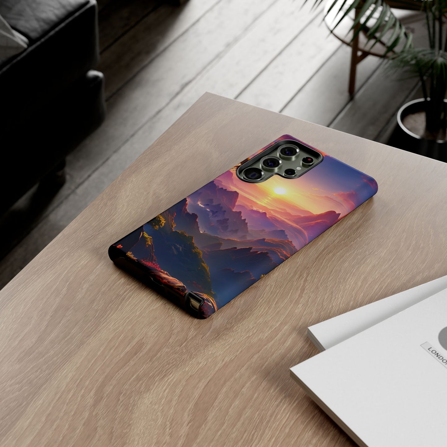 Samsung Tough Case Sunset Landscape Illustration