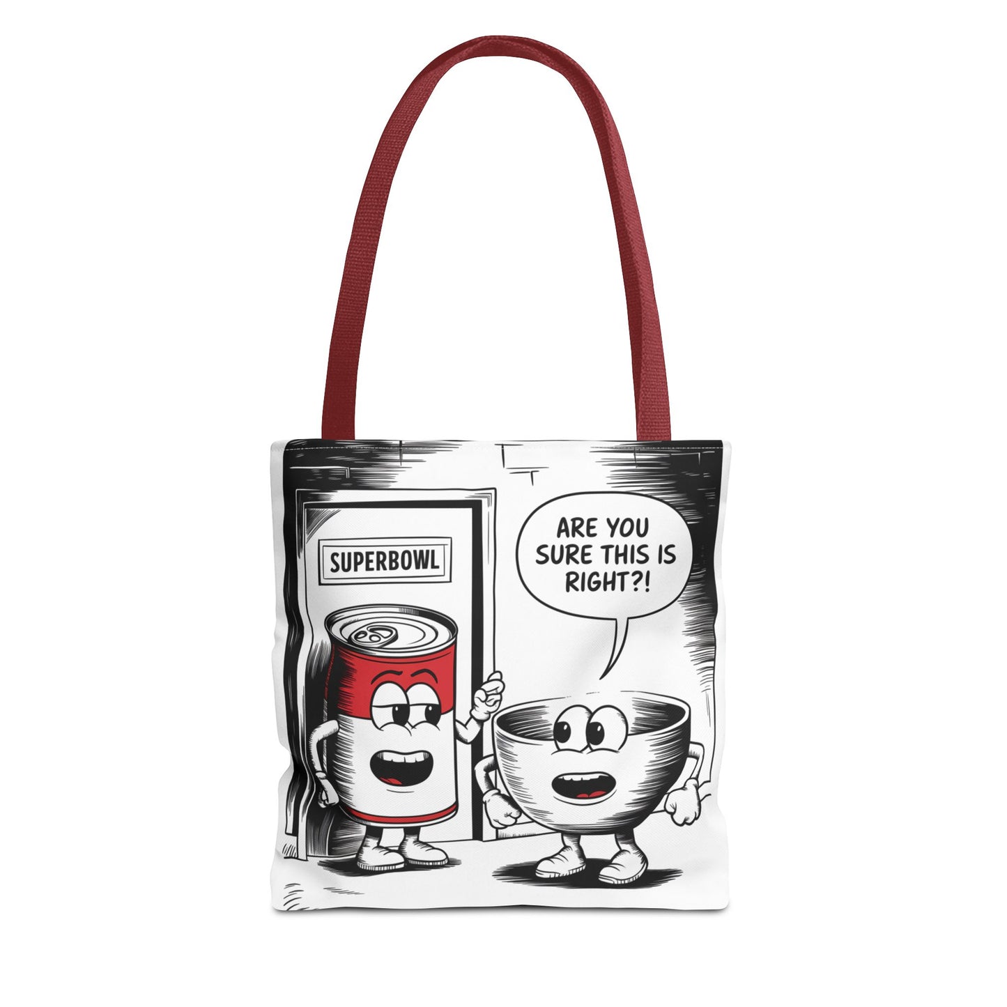 Tote Bag - Comic Superbowl Soup Design