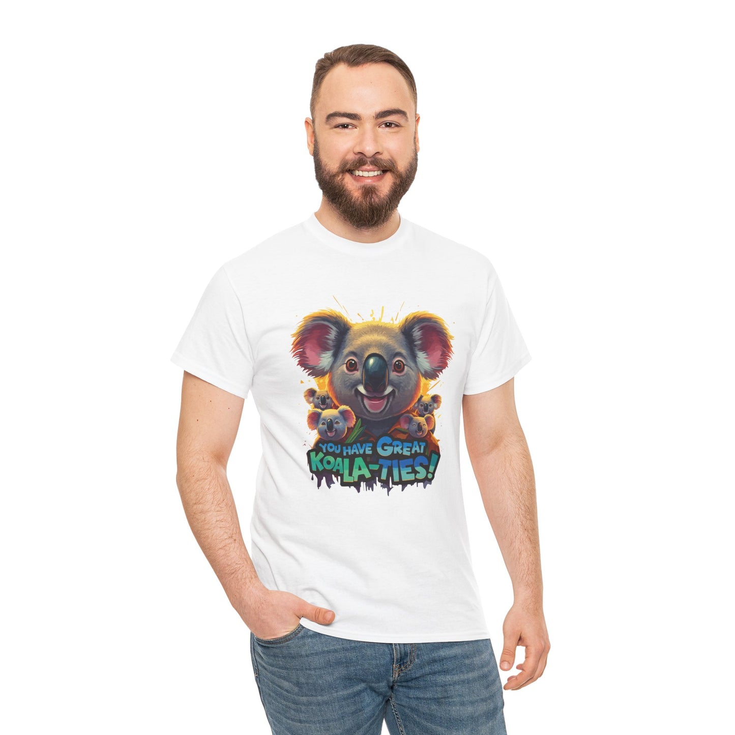 You Have Great Koala‑ties Tee – Cute Koala Pun T‑Shirt, Animal Lover Gift, Funny Wildlife Graphic, Unisex Casual Tee